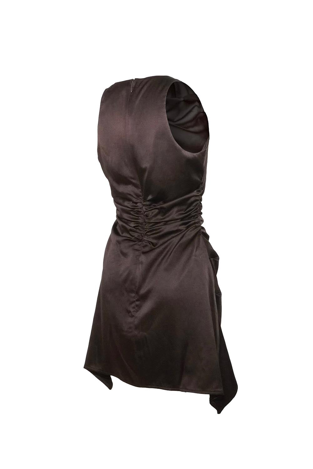 S satin flow dress mini