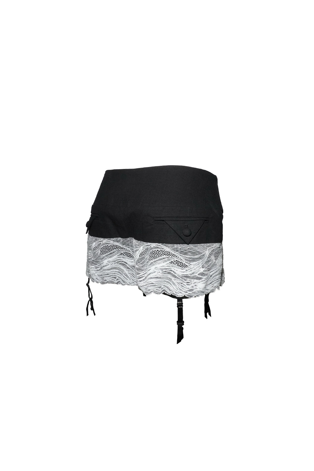 veil lace garter skort