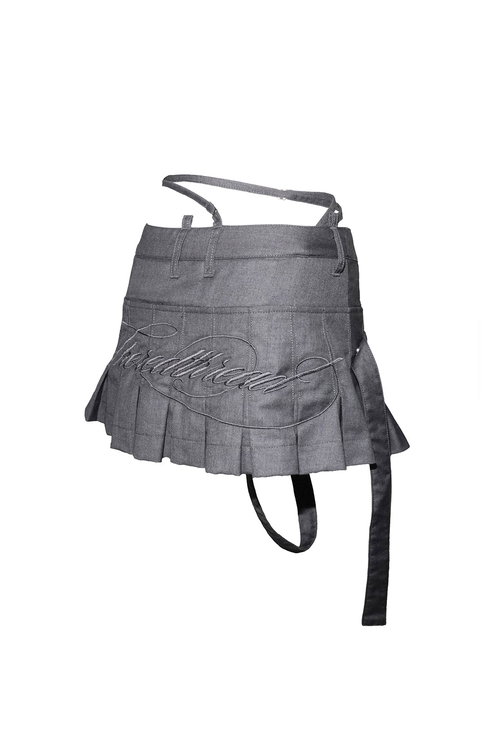 script pleated skirt mini