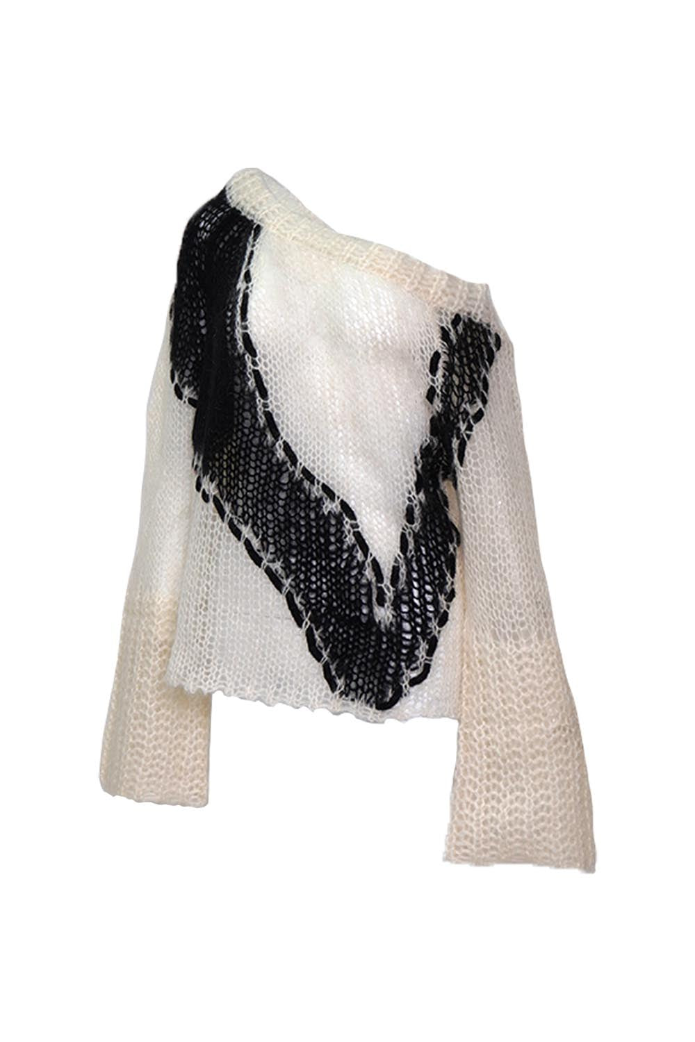 トップス Theredthread S big symbol knit THEREDTHREAD / ザレッドスレッド】S big symbol knit