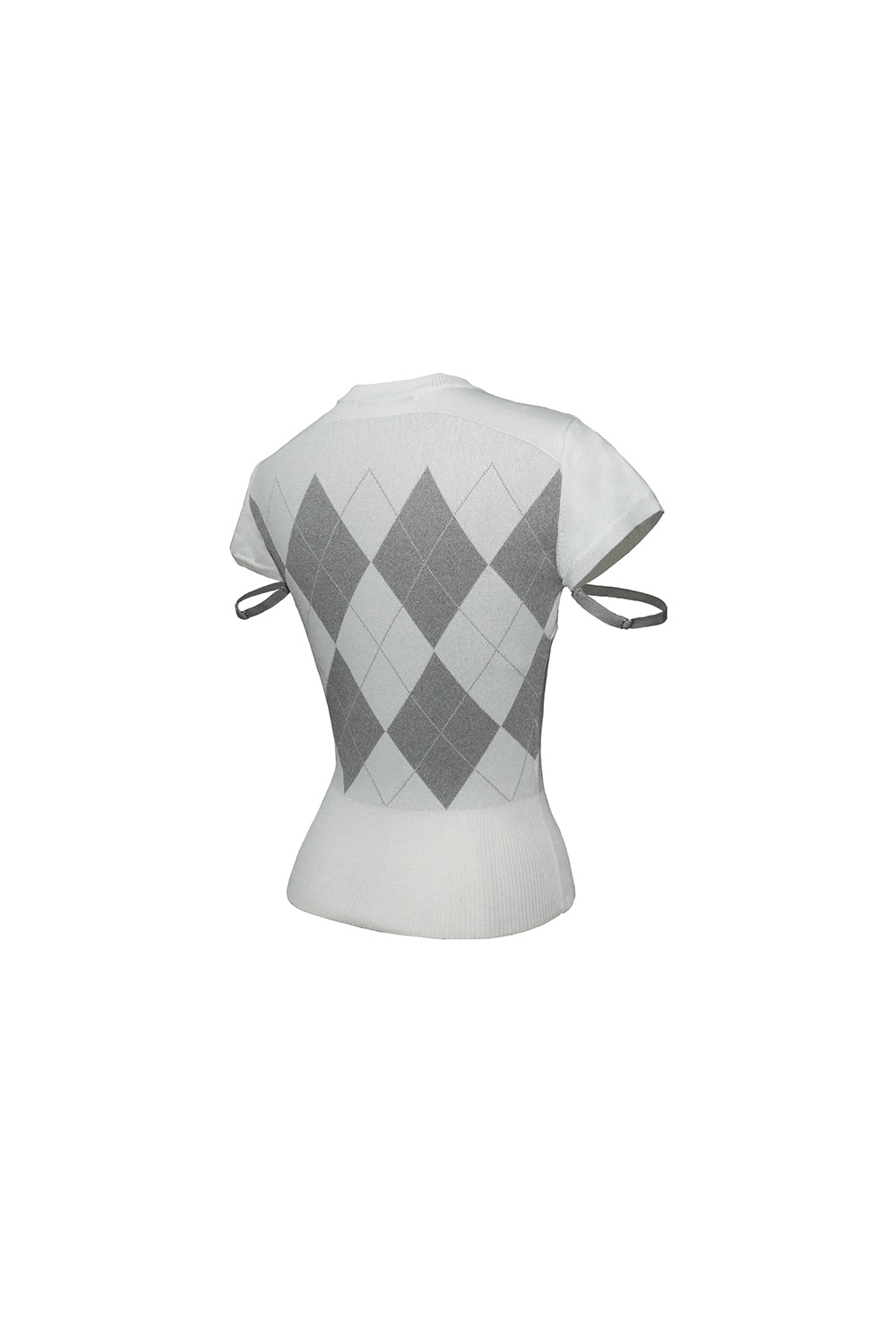 トップス theredthread argyle fit tops gray THEREDTHREAD / ザレッドスレッド】argyle fit tops