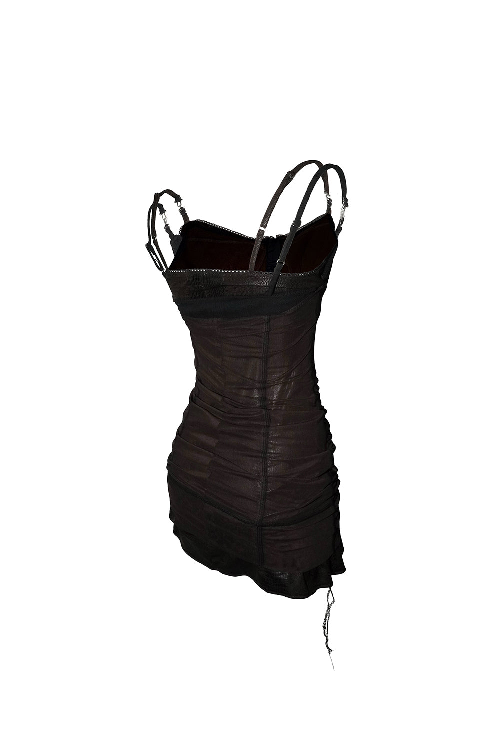 veil layered dress mini