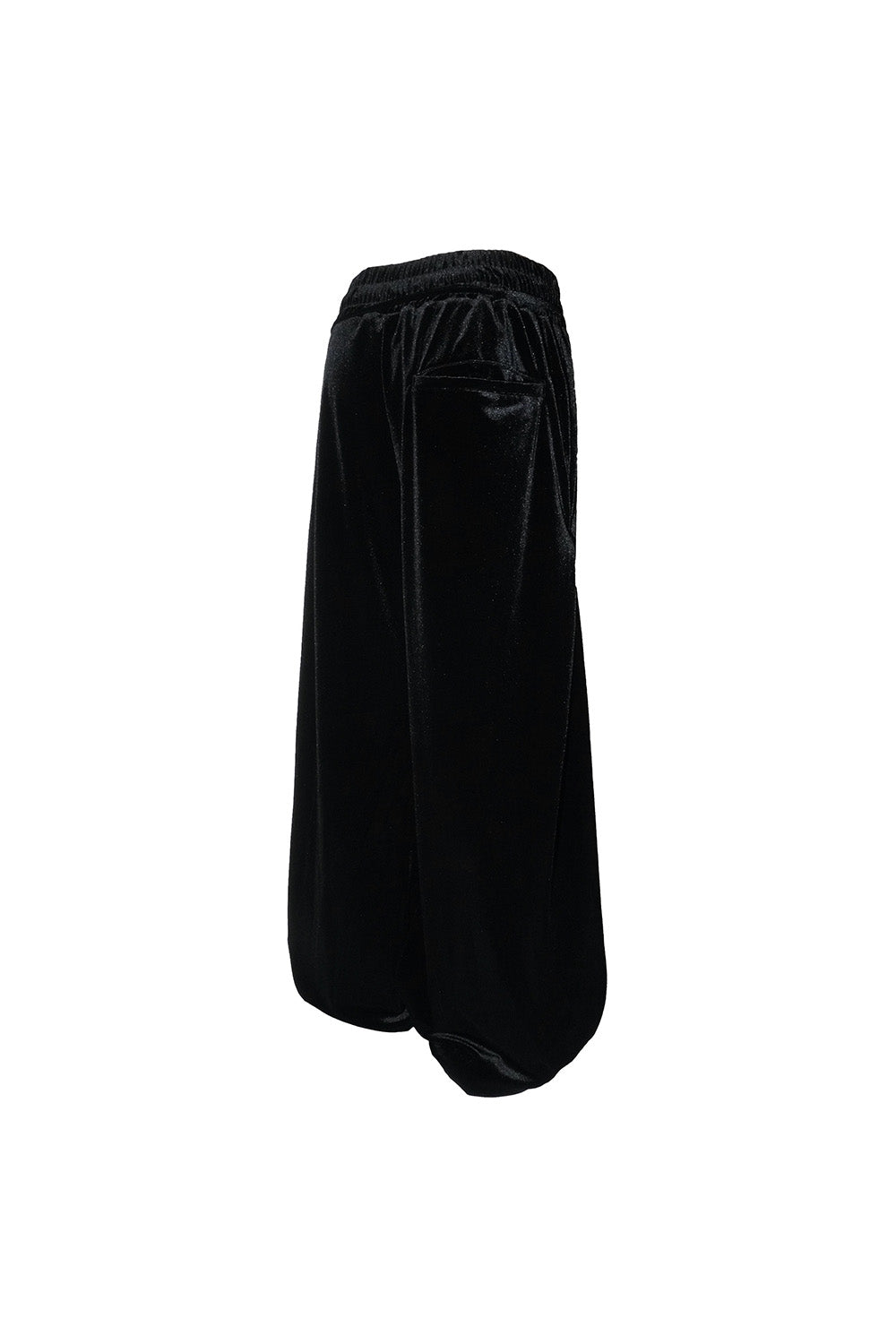 S velvet pouch pants