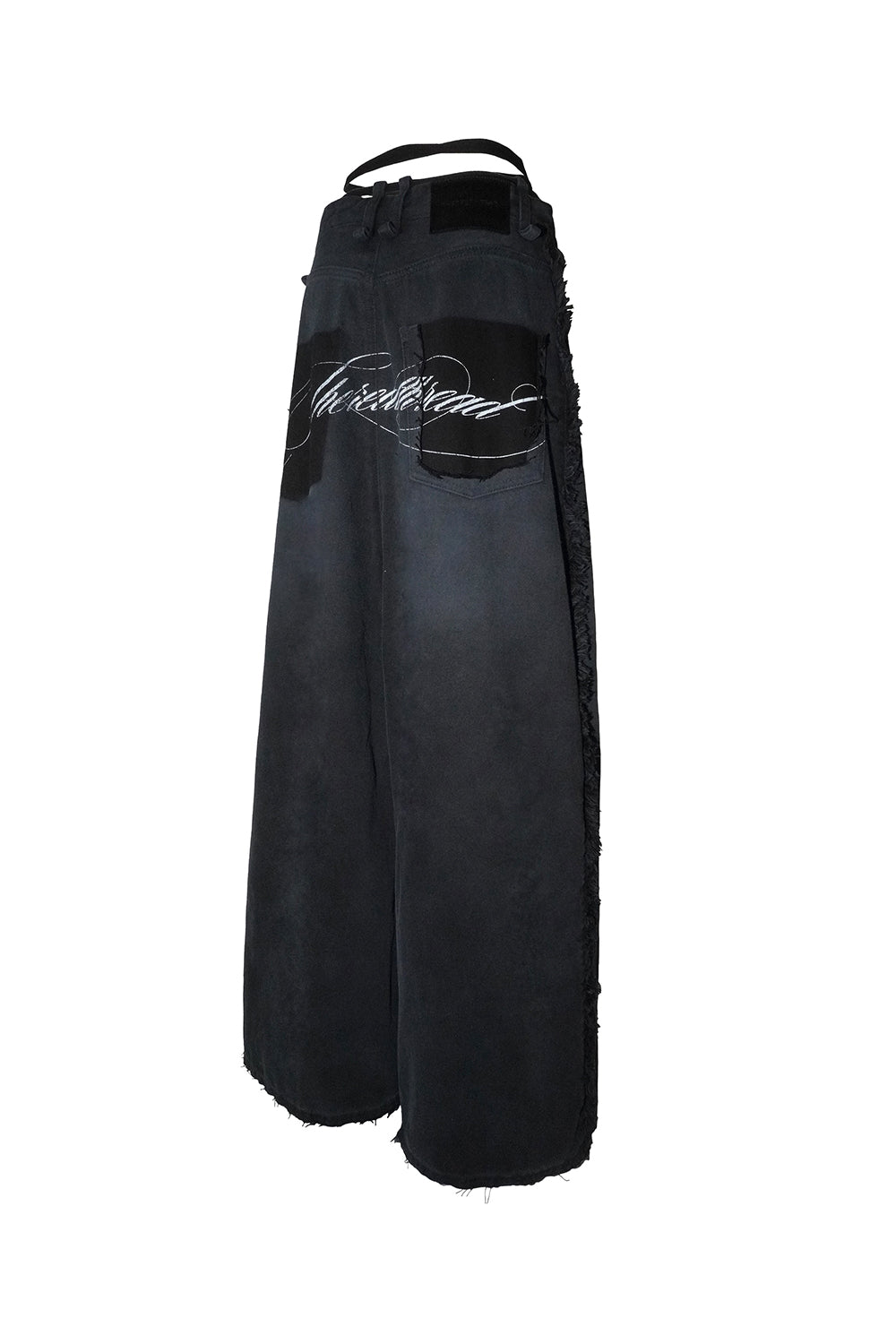 corded script denim