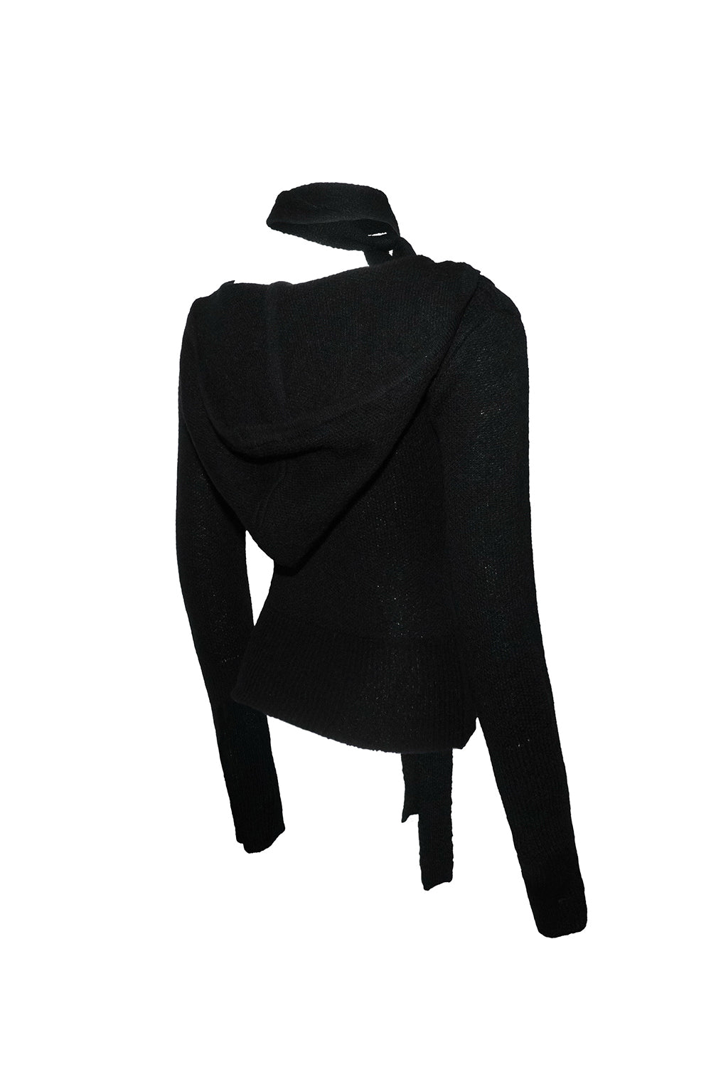 hooded tie knit tops