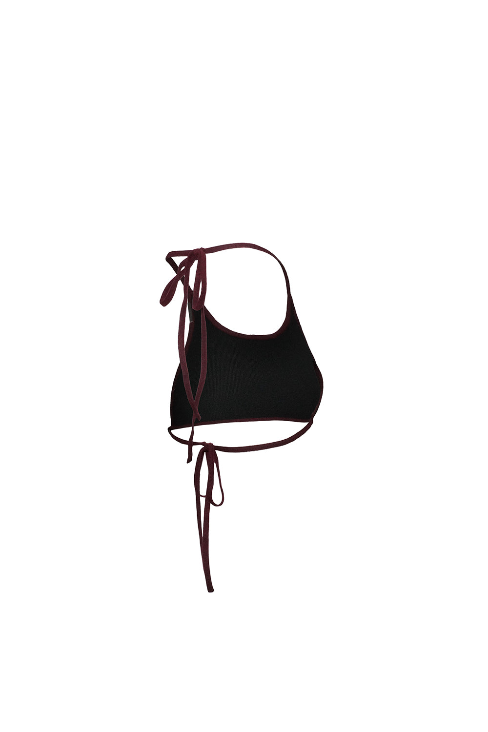 layered neck knit cropped