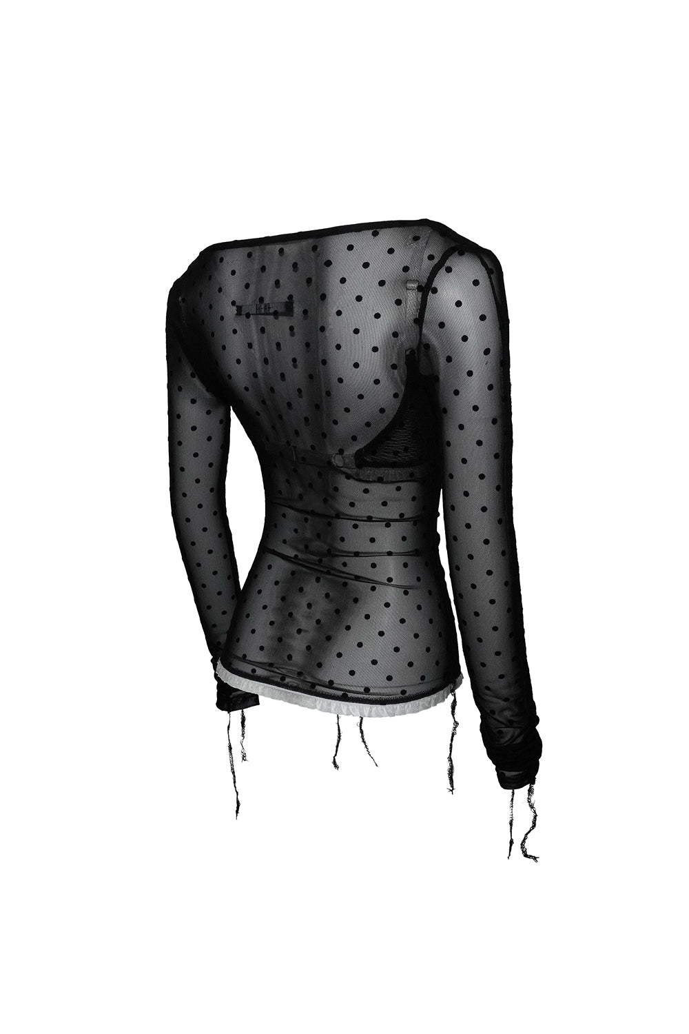 dot ruched tulle set