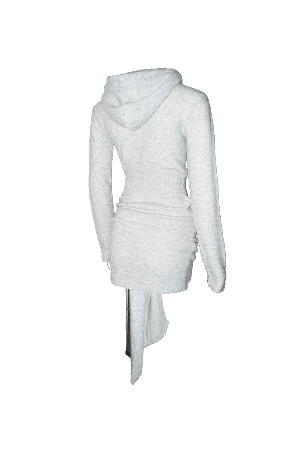 S draped knit dress mini