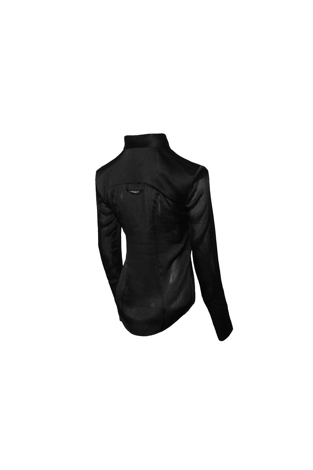 S satin bow tie blouse