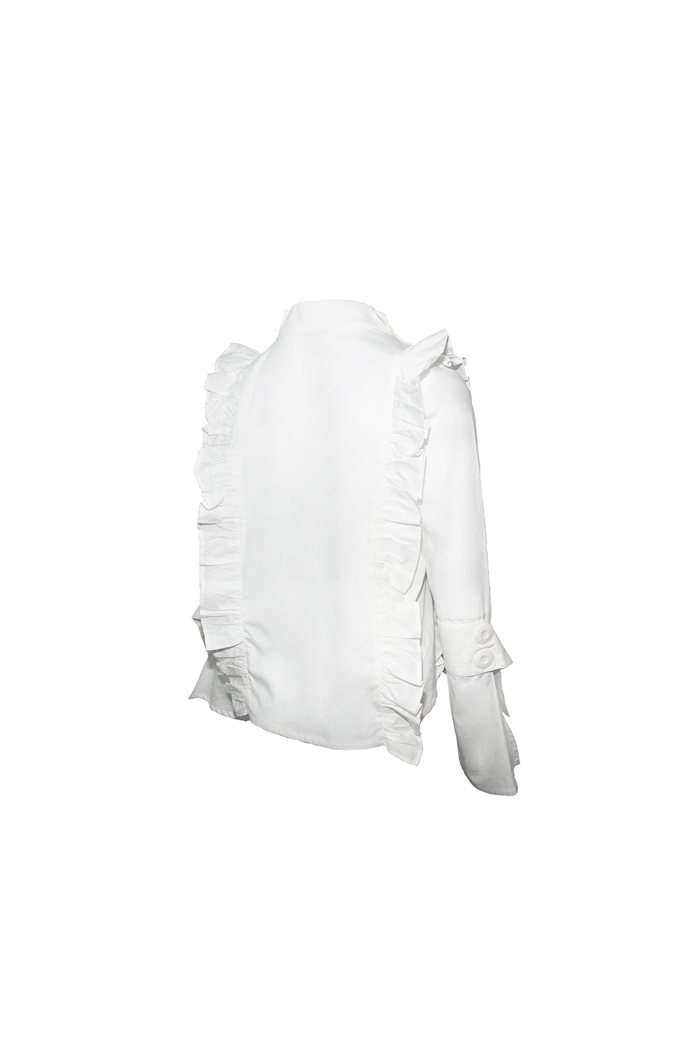 THEREDTHREAD / ザレッドスレッド】button frill blouse