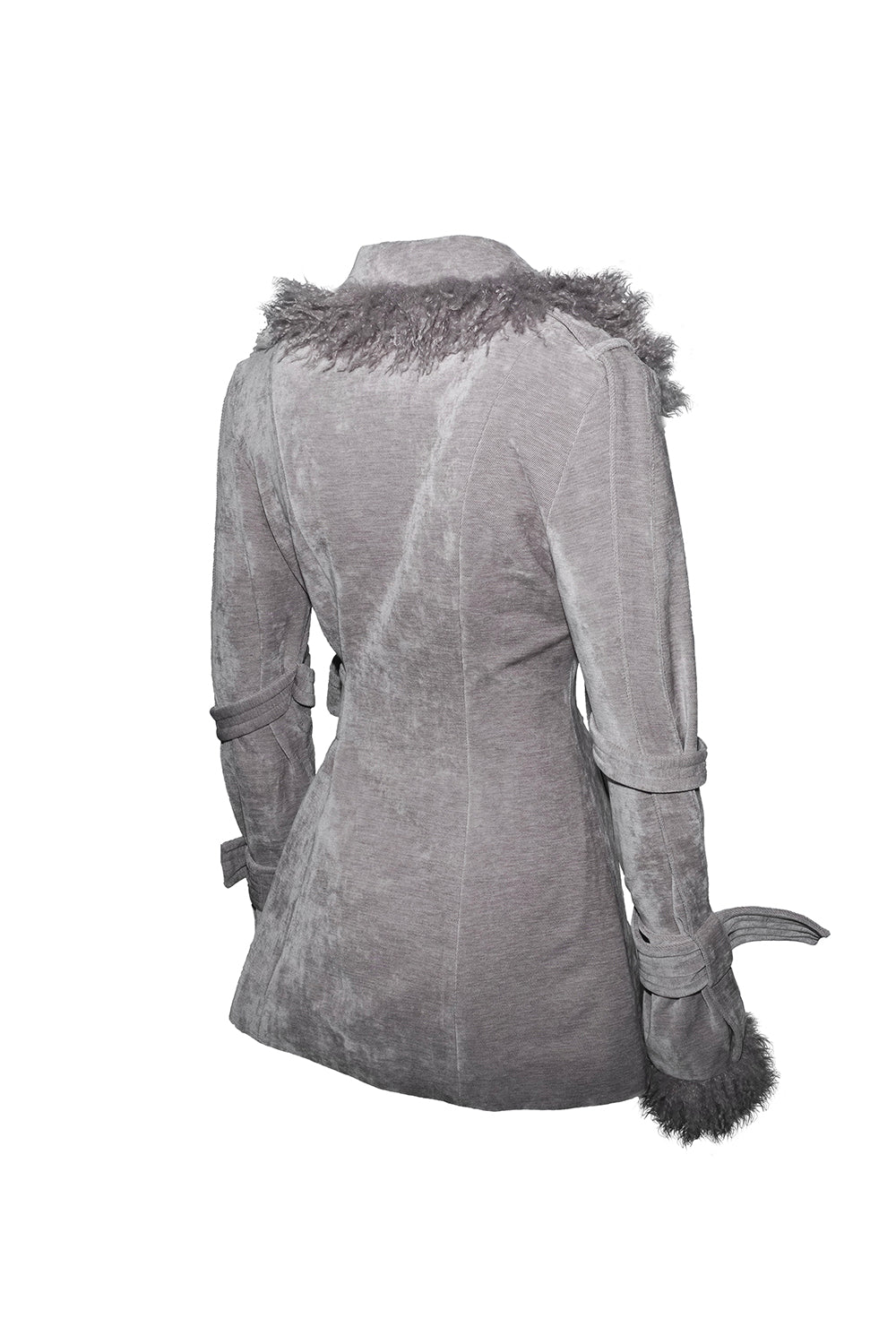 fur trim toggle coat