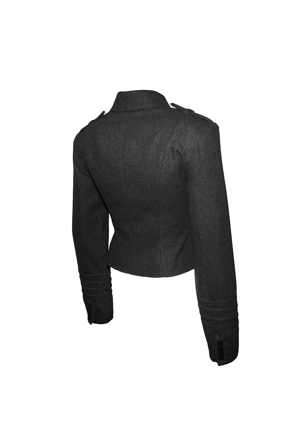 belted cross zip jacket