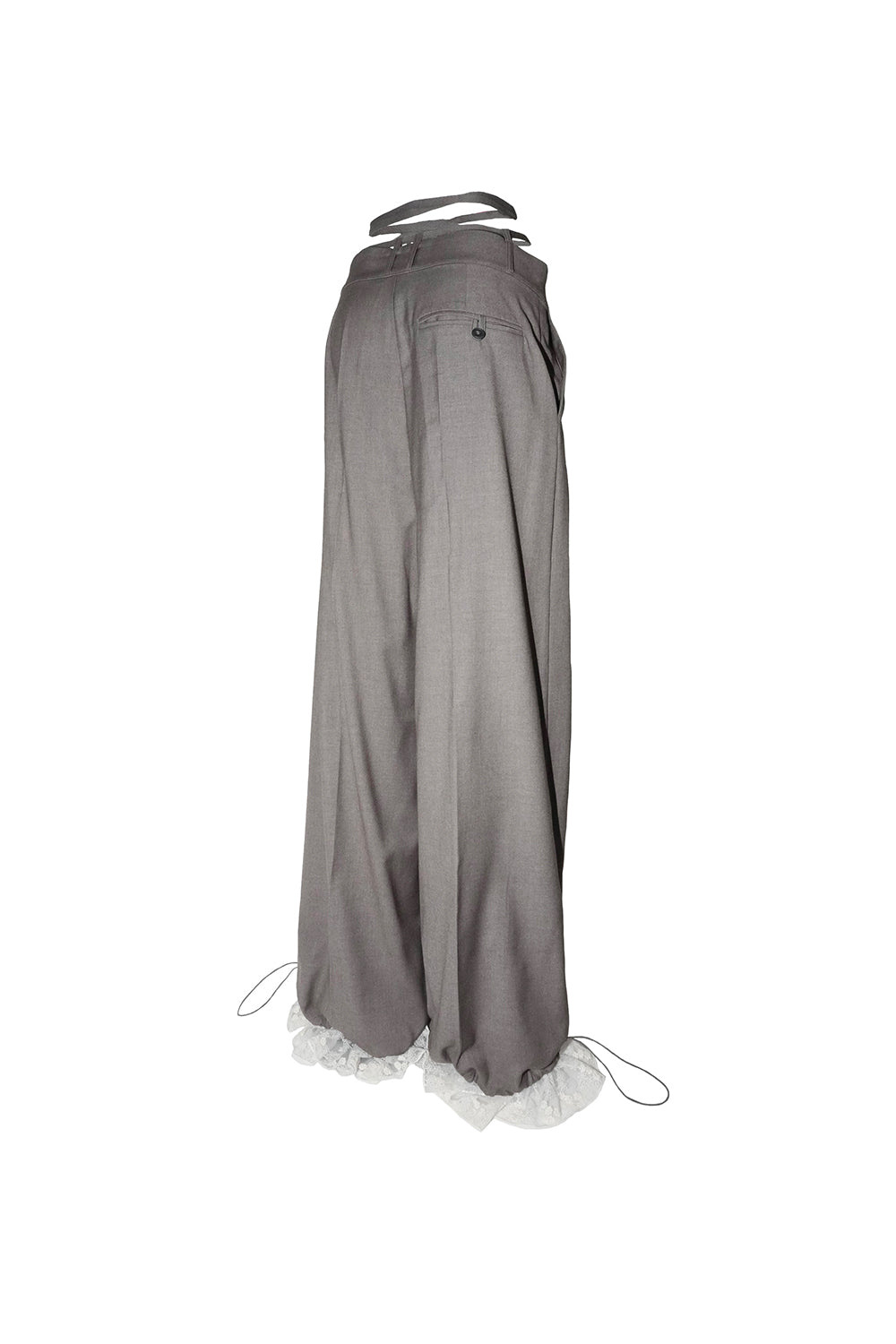 corded tailored pants lace