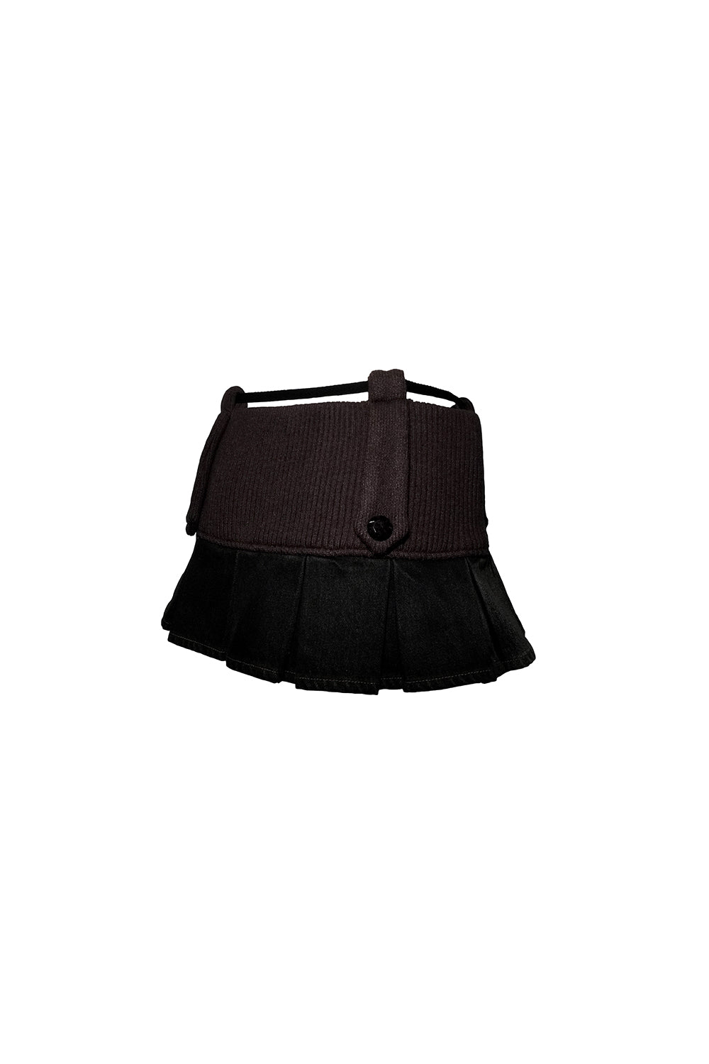 knit pleated skirt mini