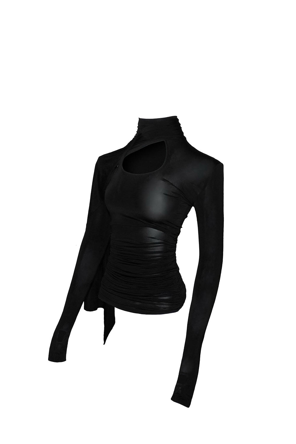 S asymmetric drape tops