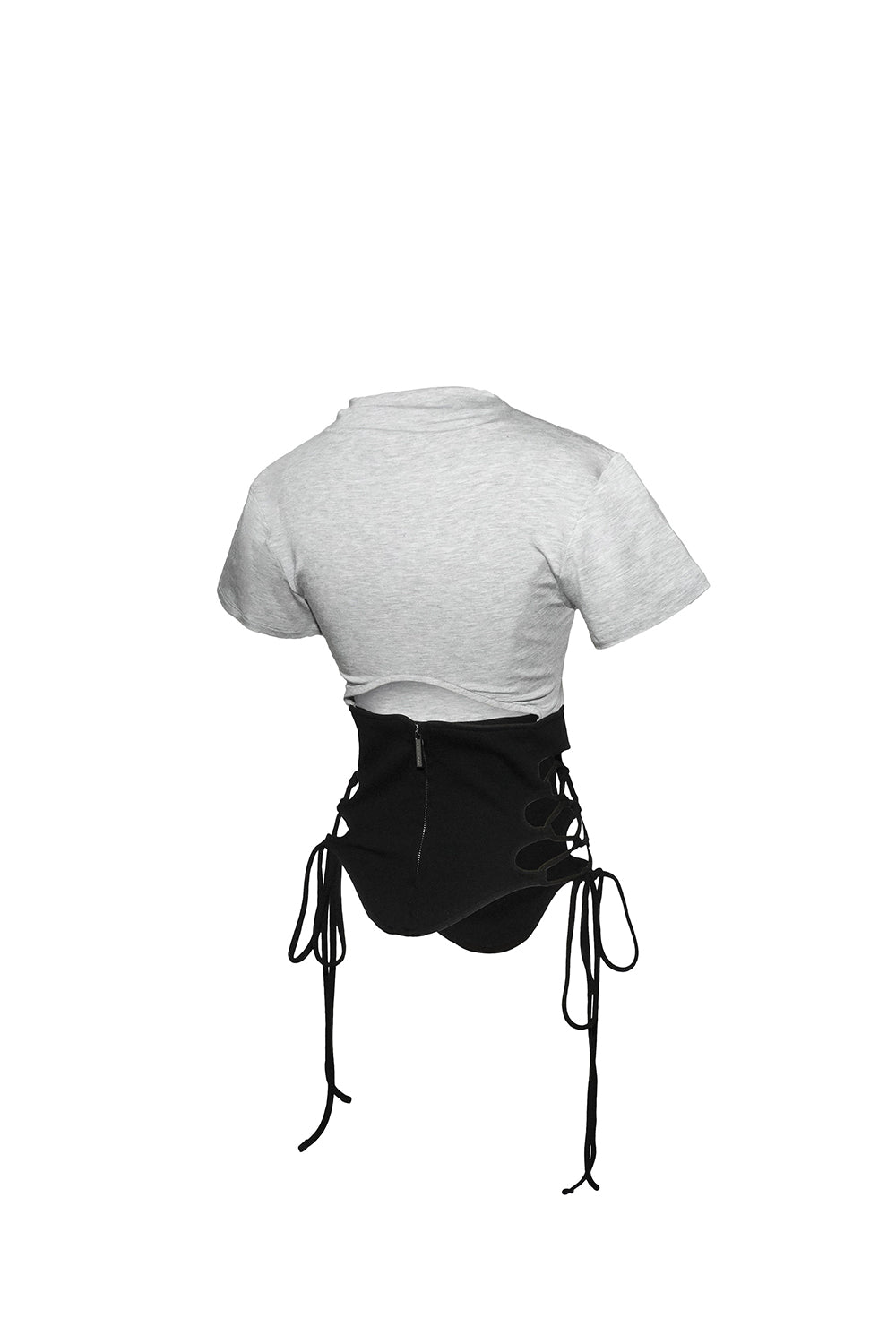 split hem lace up tops