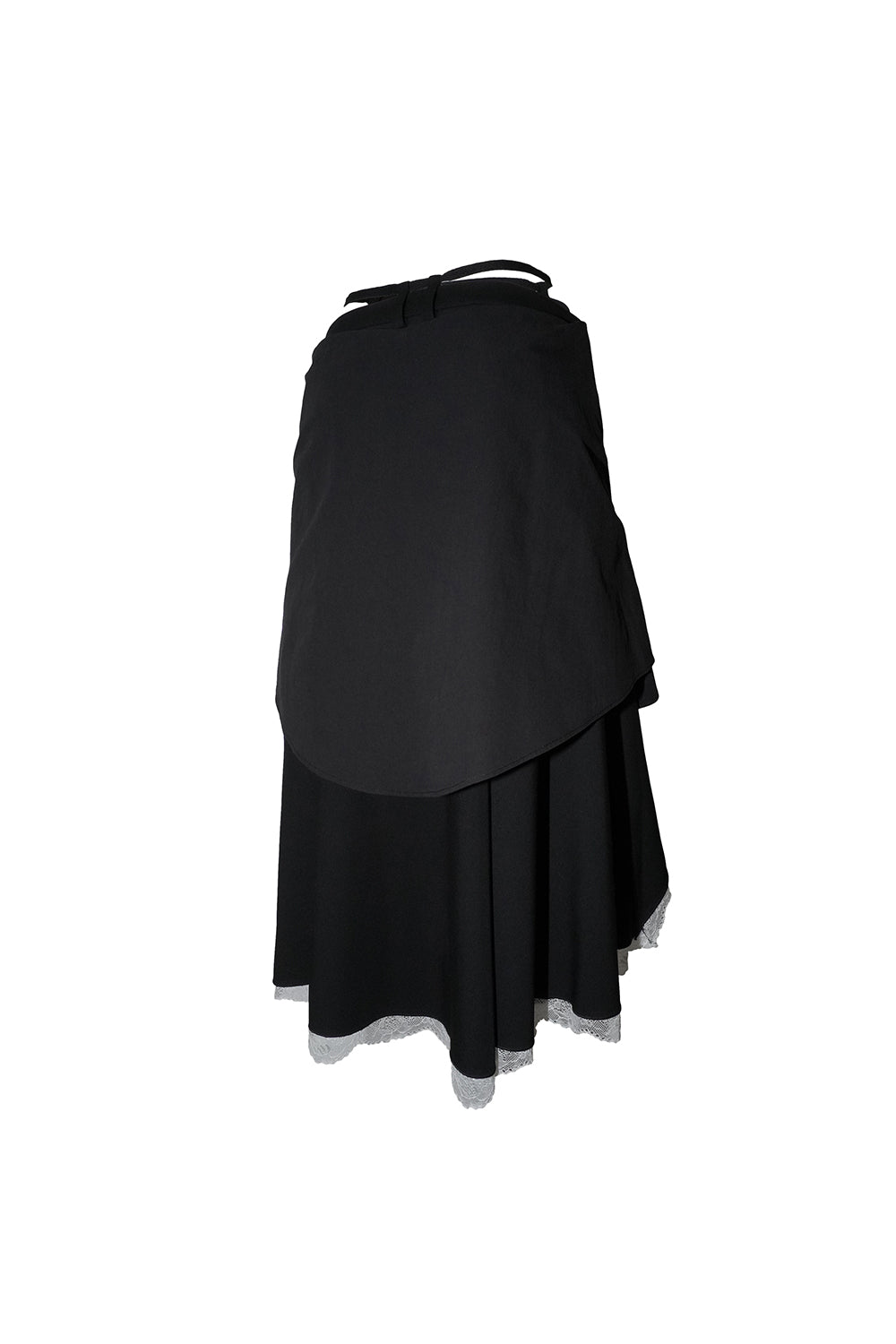 tailored lace drape skirt