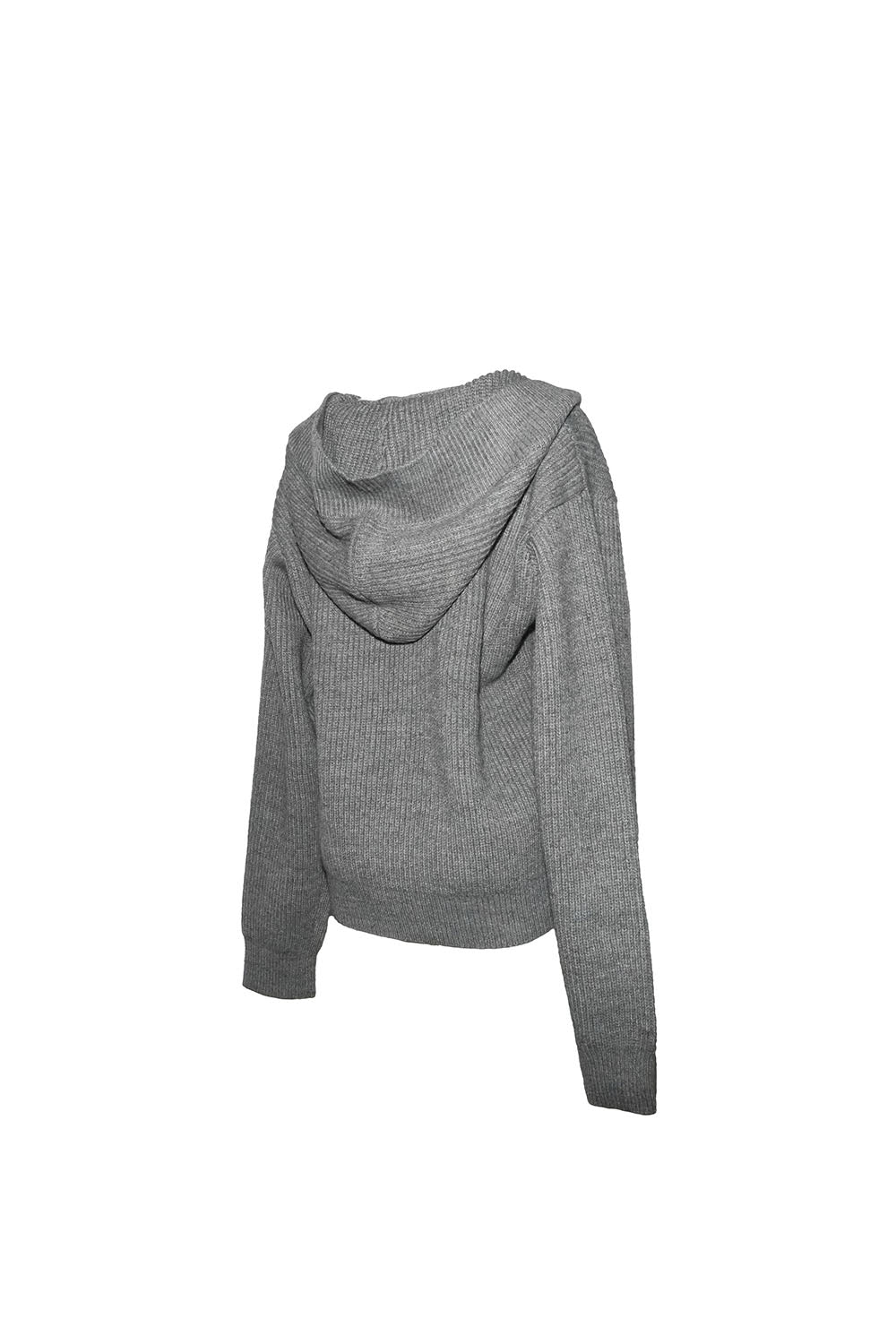 S button knit hoodie
