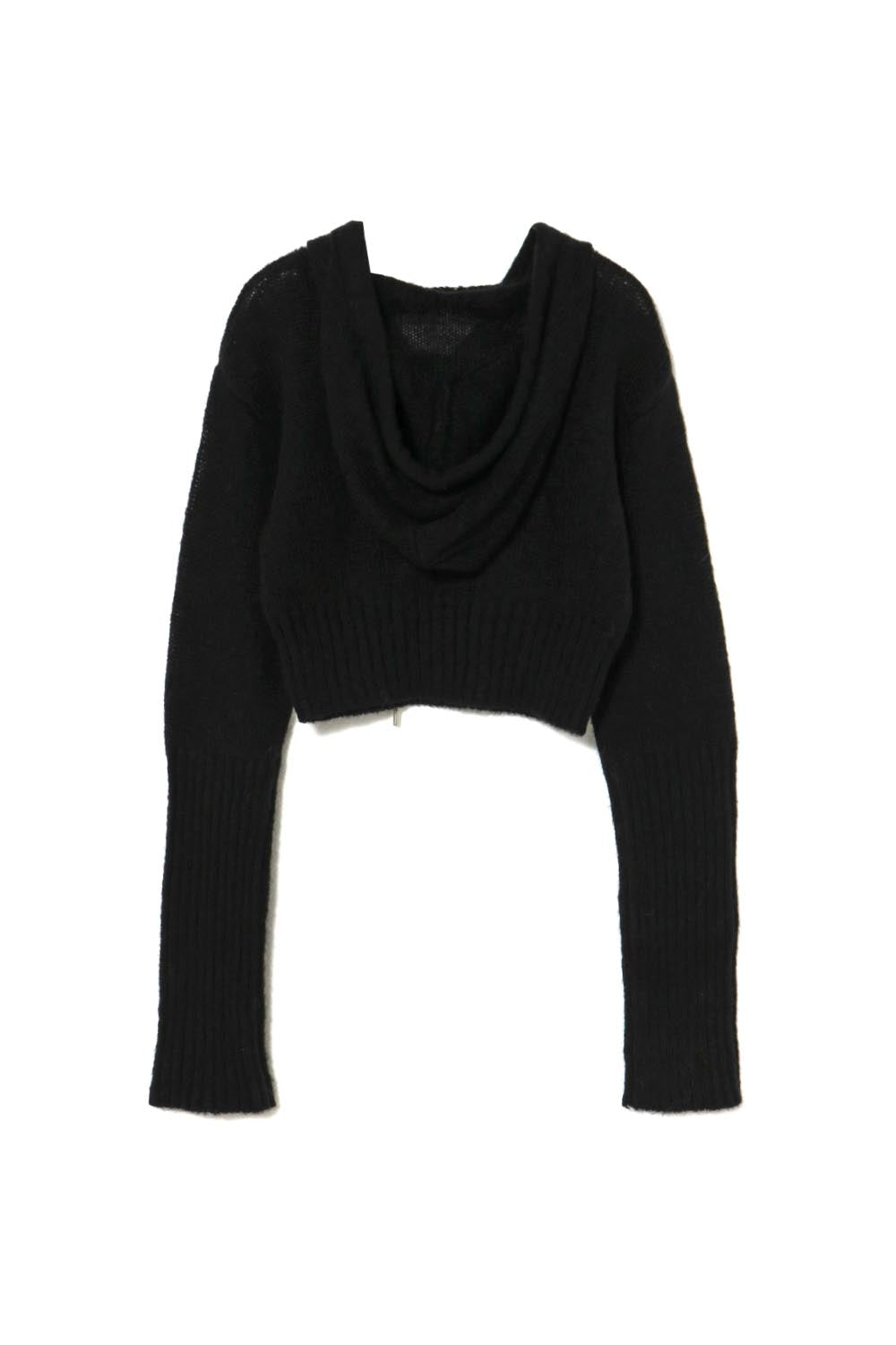 トップス theredthread S logo knit hoodie cropped THEREDTHREAD/ザレッドスレッド】S logo knit hoodie cropped