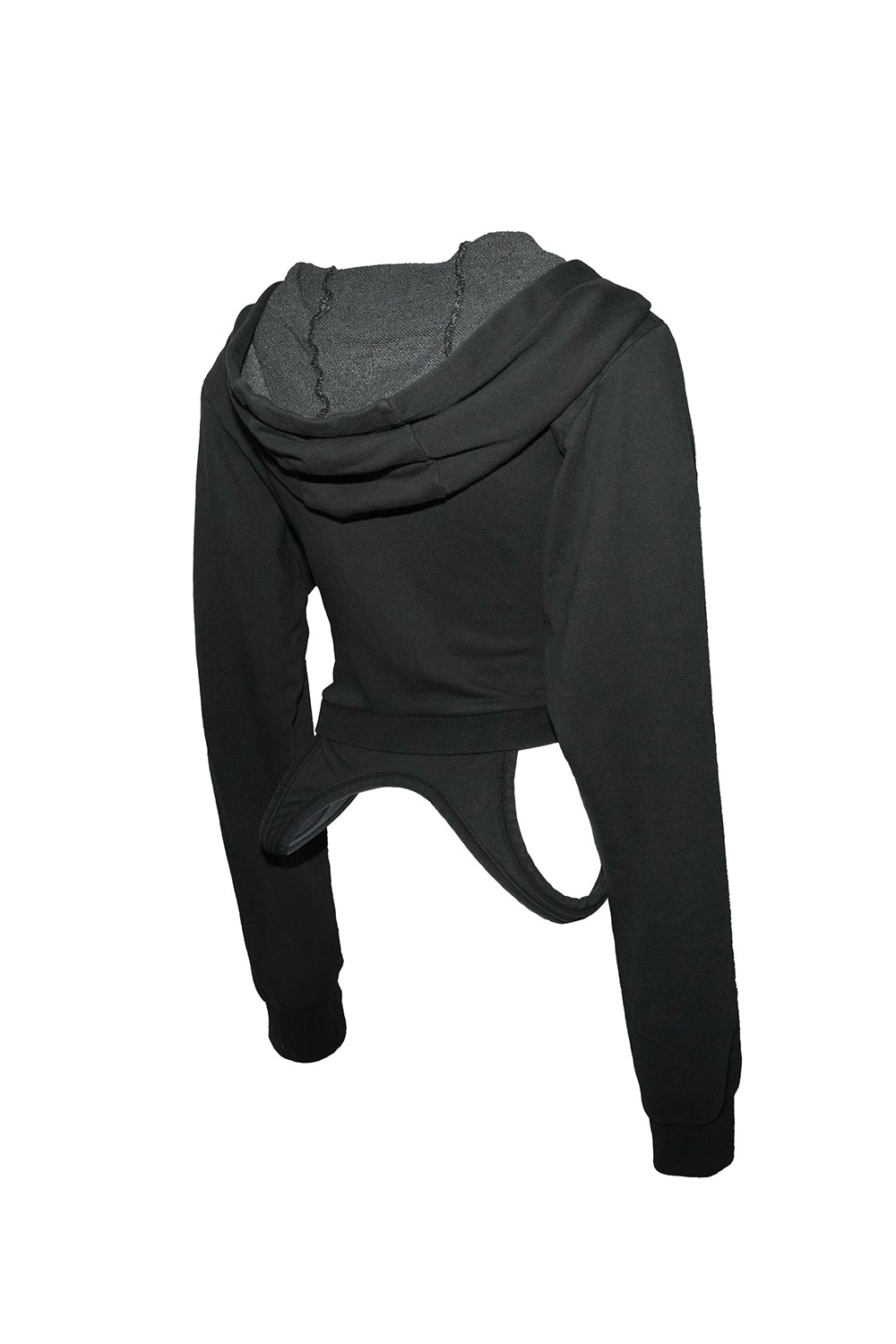 belted loop zip hoodie