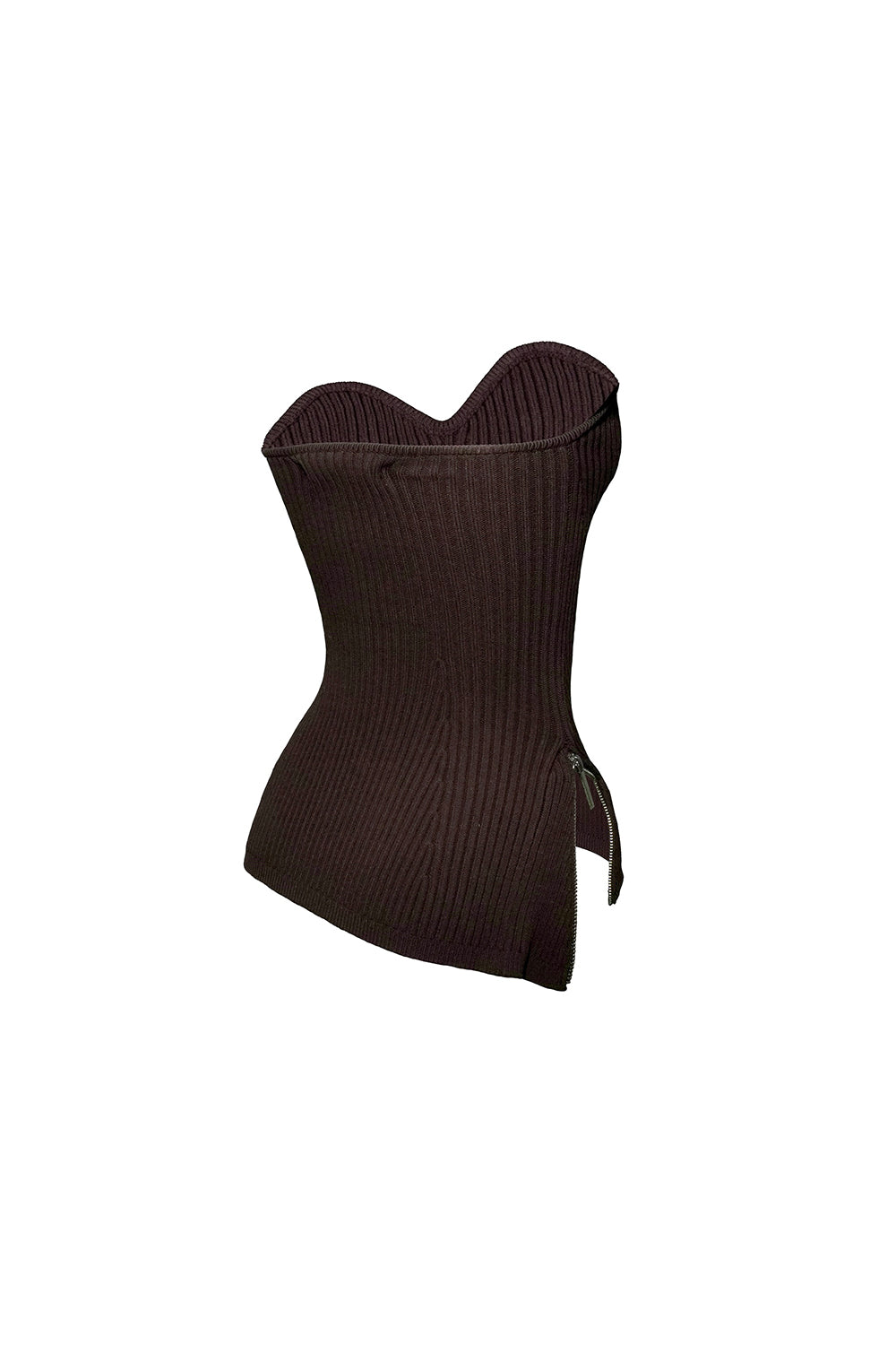 rib zip bare tops
