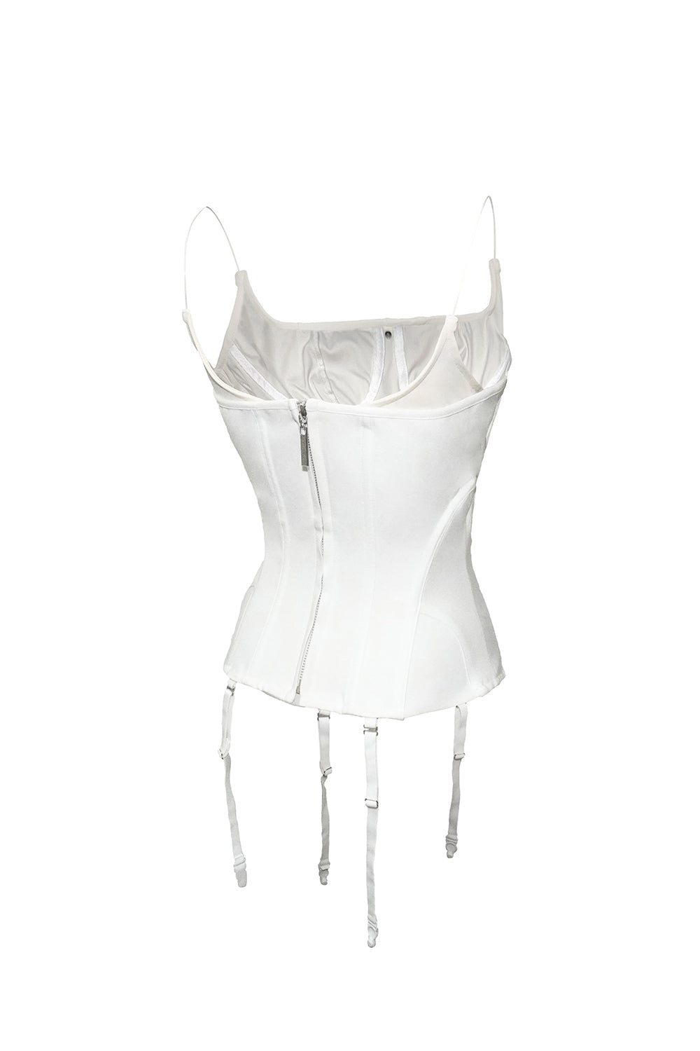 pointed garter corset