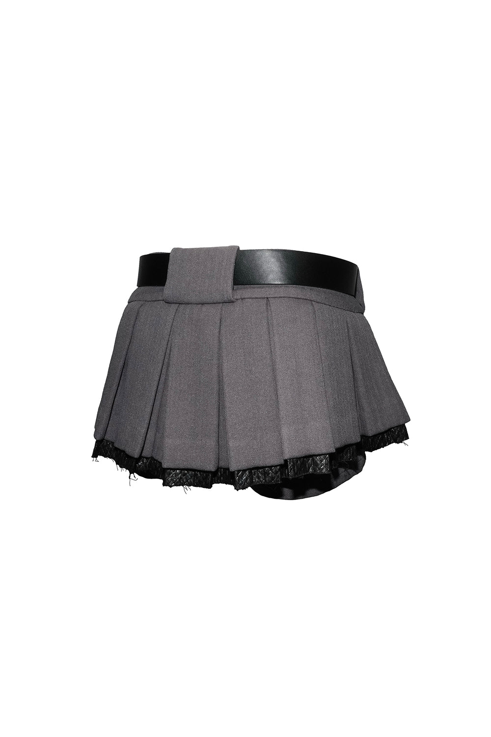 layered pleated skirt mini