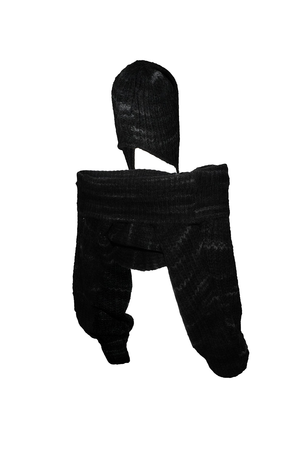 earflap twist knit set