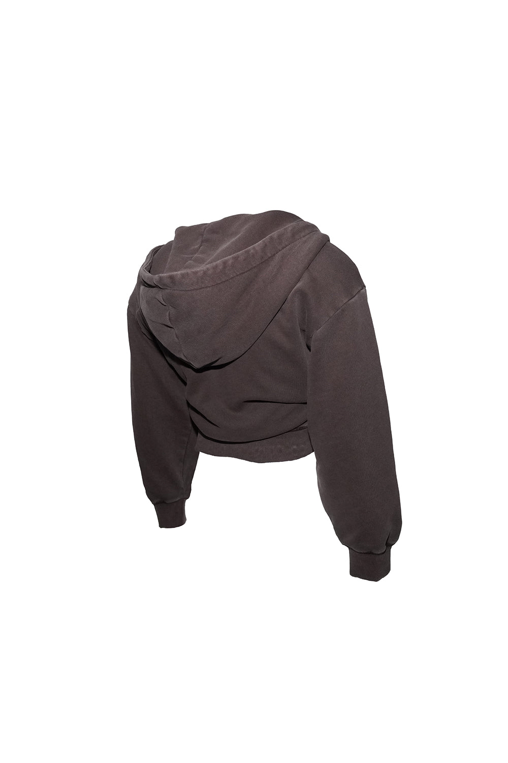 mid sleeve cropped hoodie 2