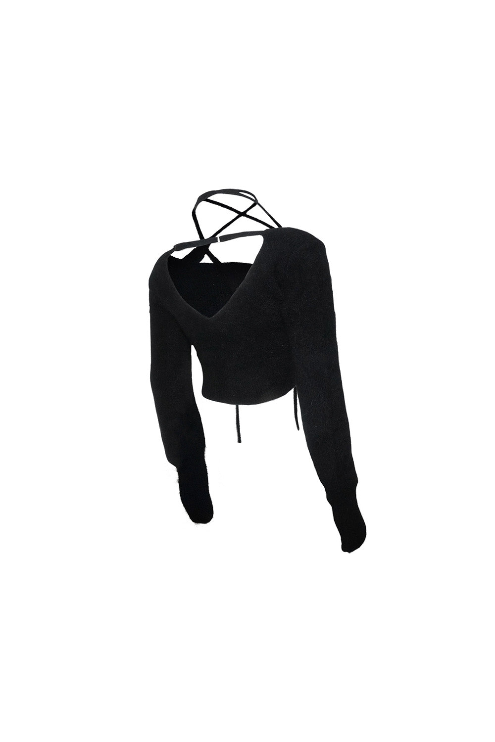 S fluffy tie tops cropped