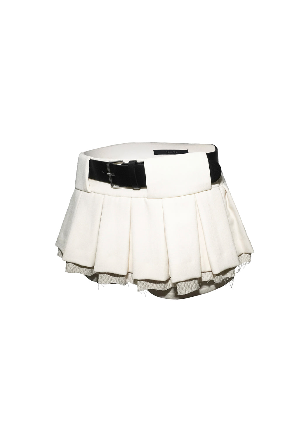 layered pleated skirt mini