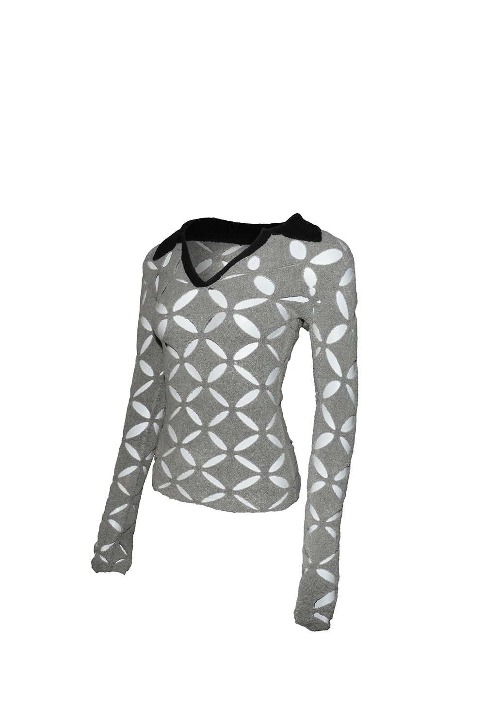 S knit fit tops repeat petal