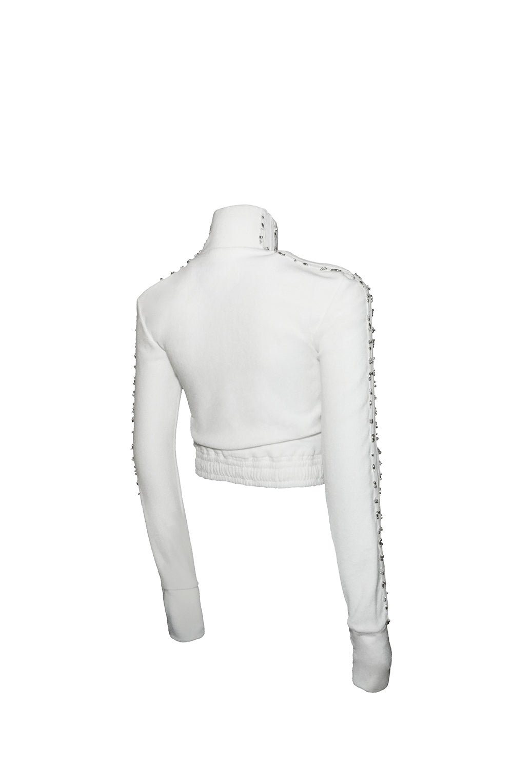 S beaded track jersey jacket