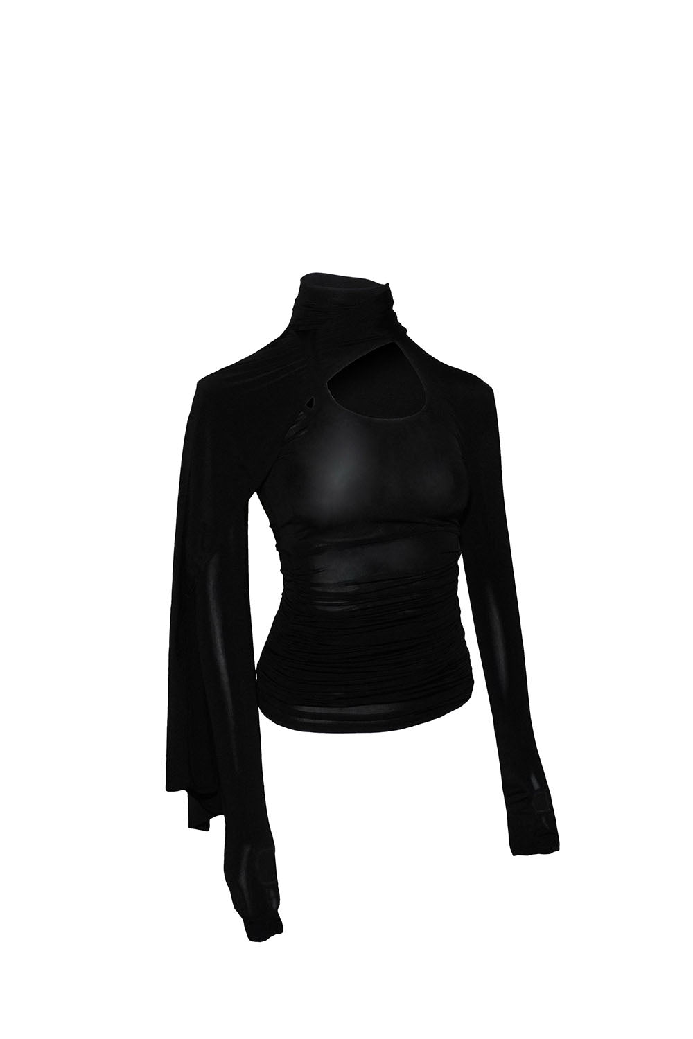 S asymmetric drape tops