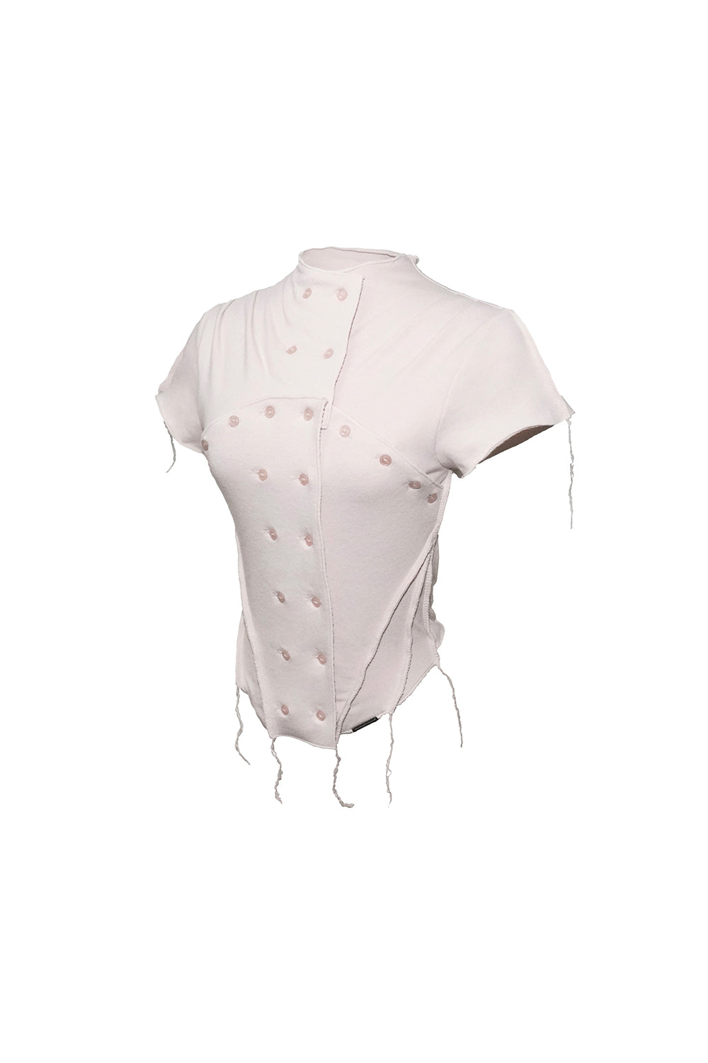 double button curve tops