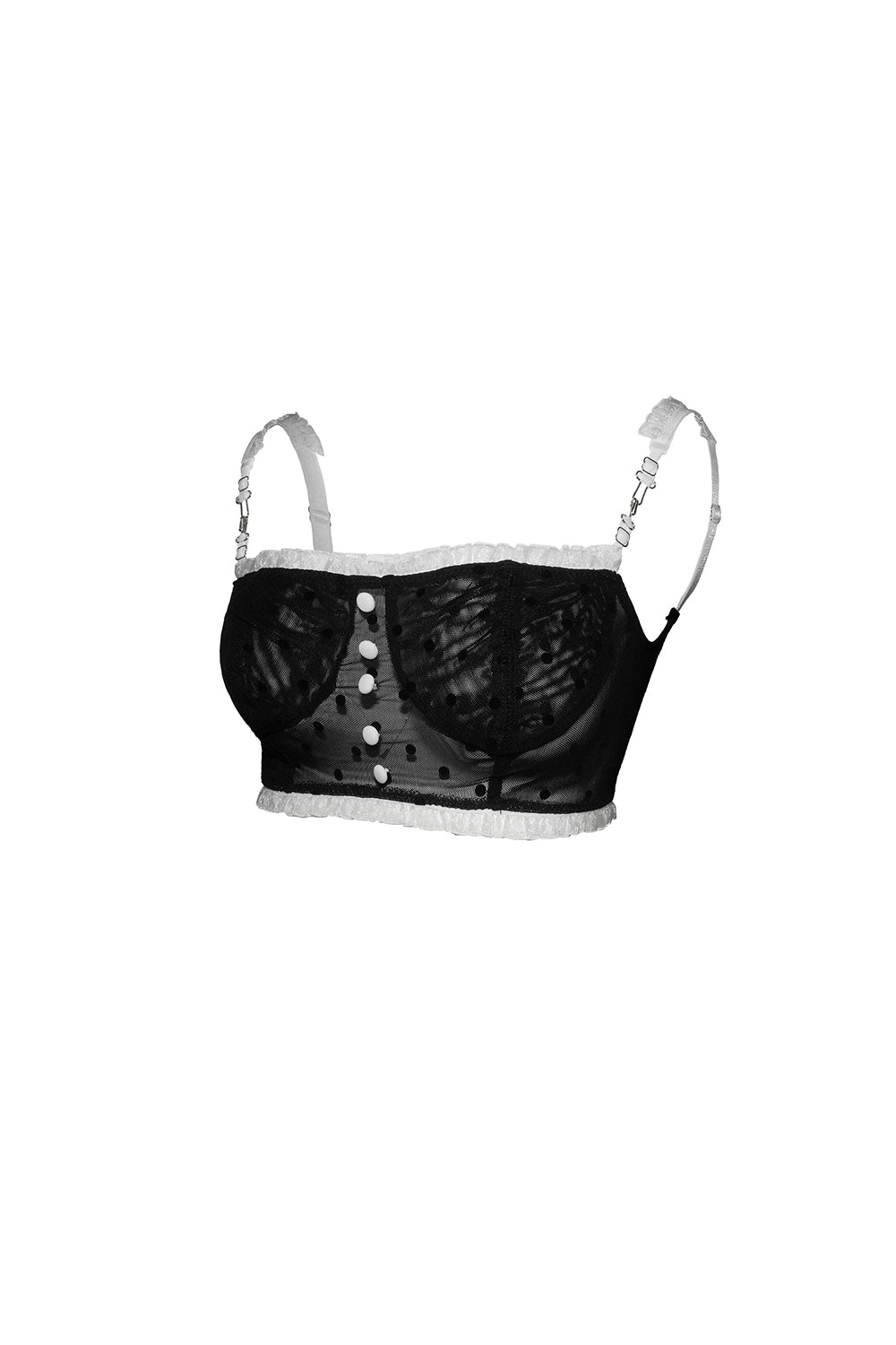 dot ruched tulle set