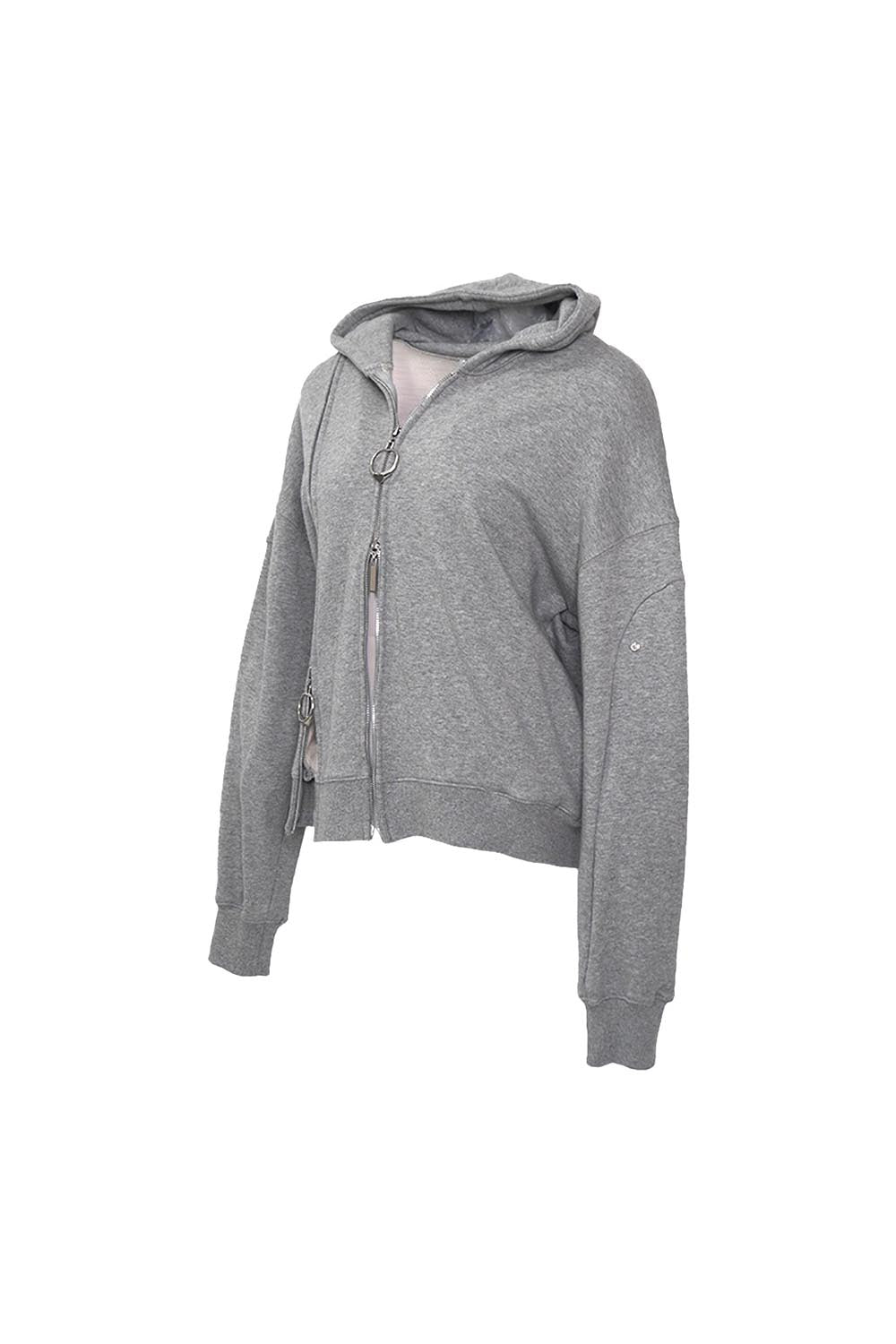 トップス theredthread S w zip hoodie long gray THEREDTHREAD / ザレッドスレッド】S w zip hoodie long