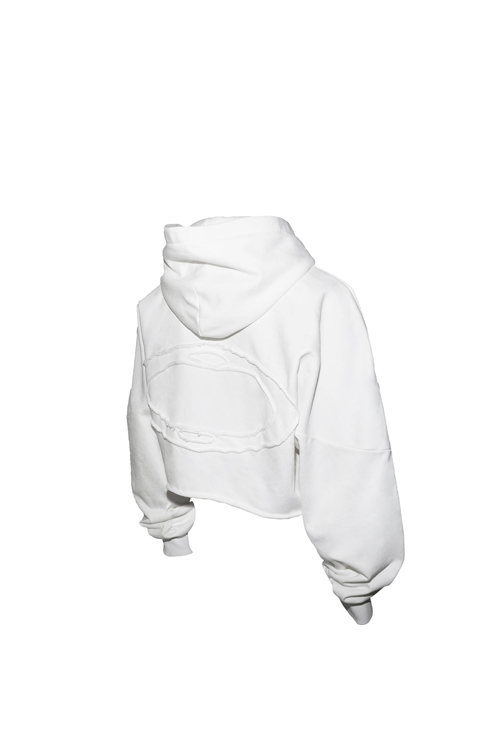 S open shoulder hoodie