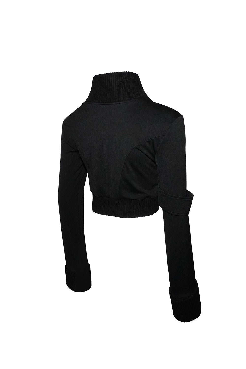 belted zip jacket cropped