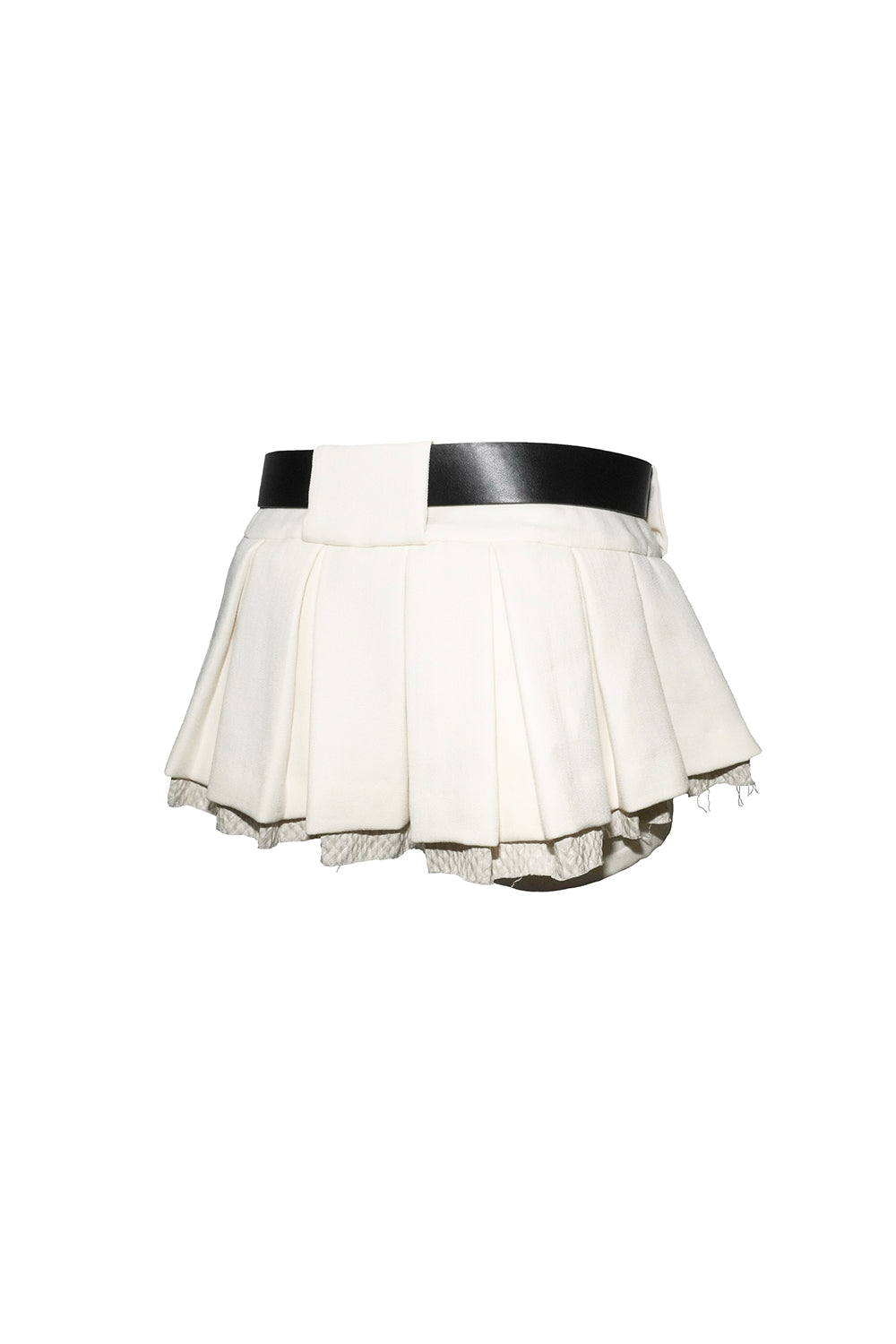 layered pleated skirt mini