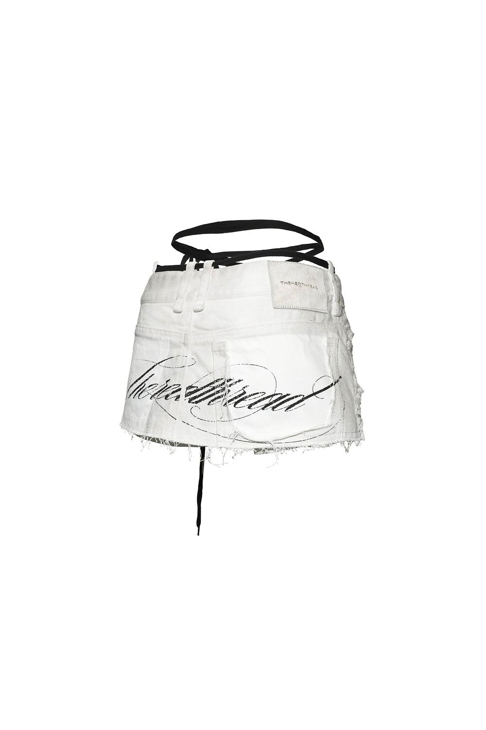 corded script skirt mini