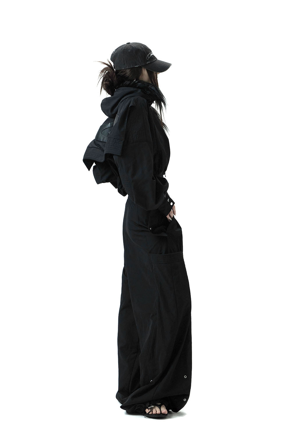 S eyelet nylon pants