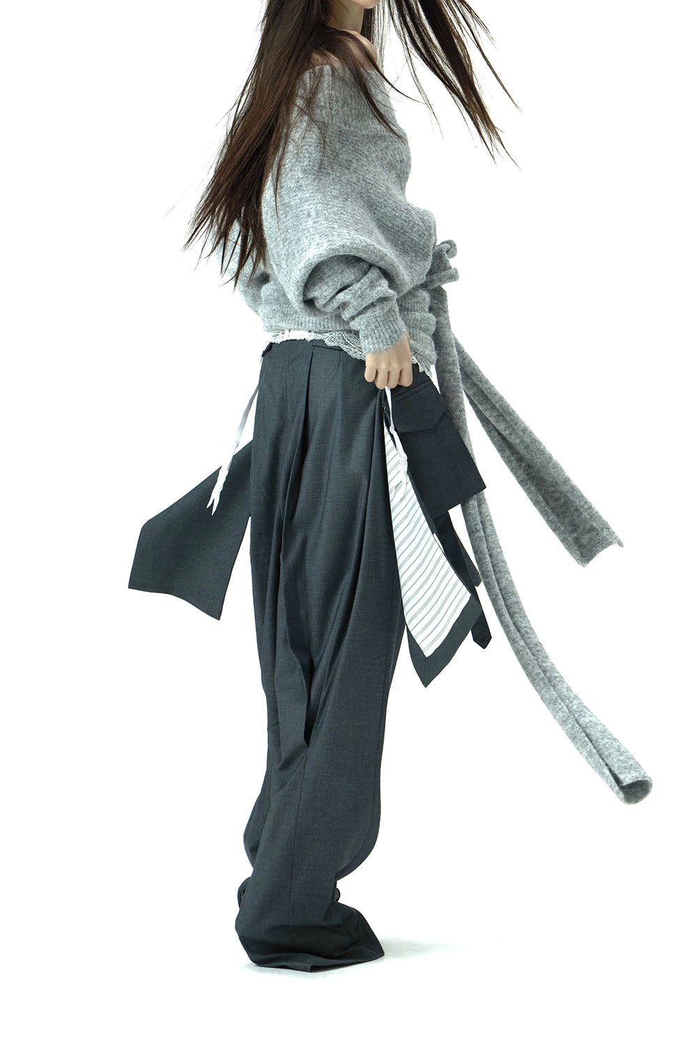 S tailored drape slacks