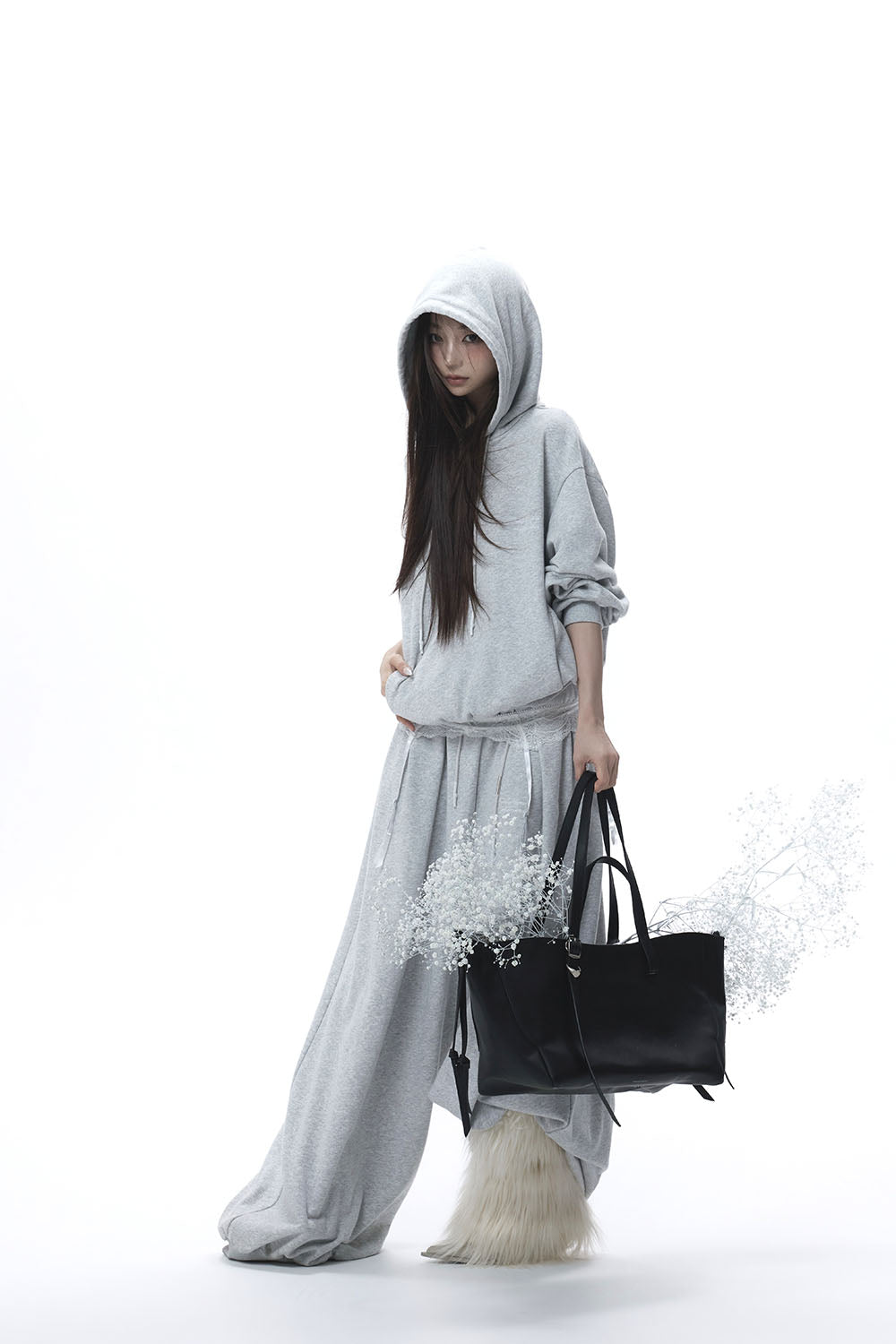 S logo pullover hoodie