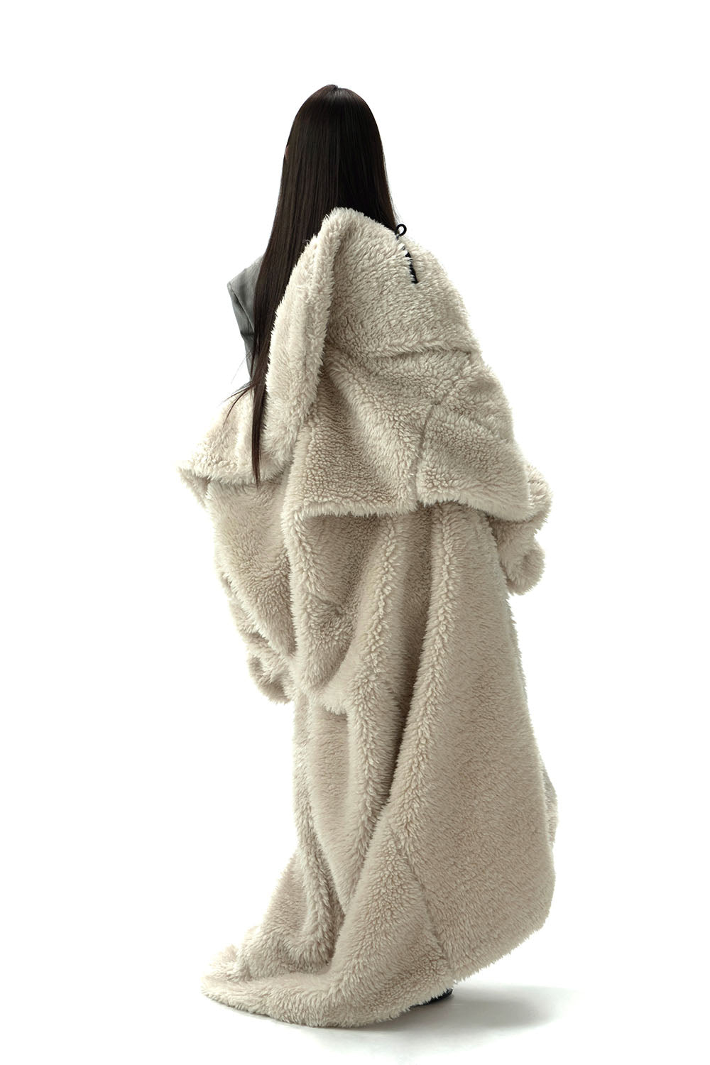 S poodle fur coat long