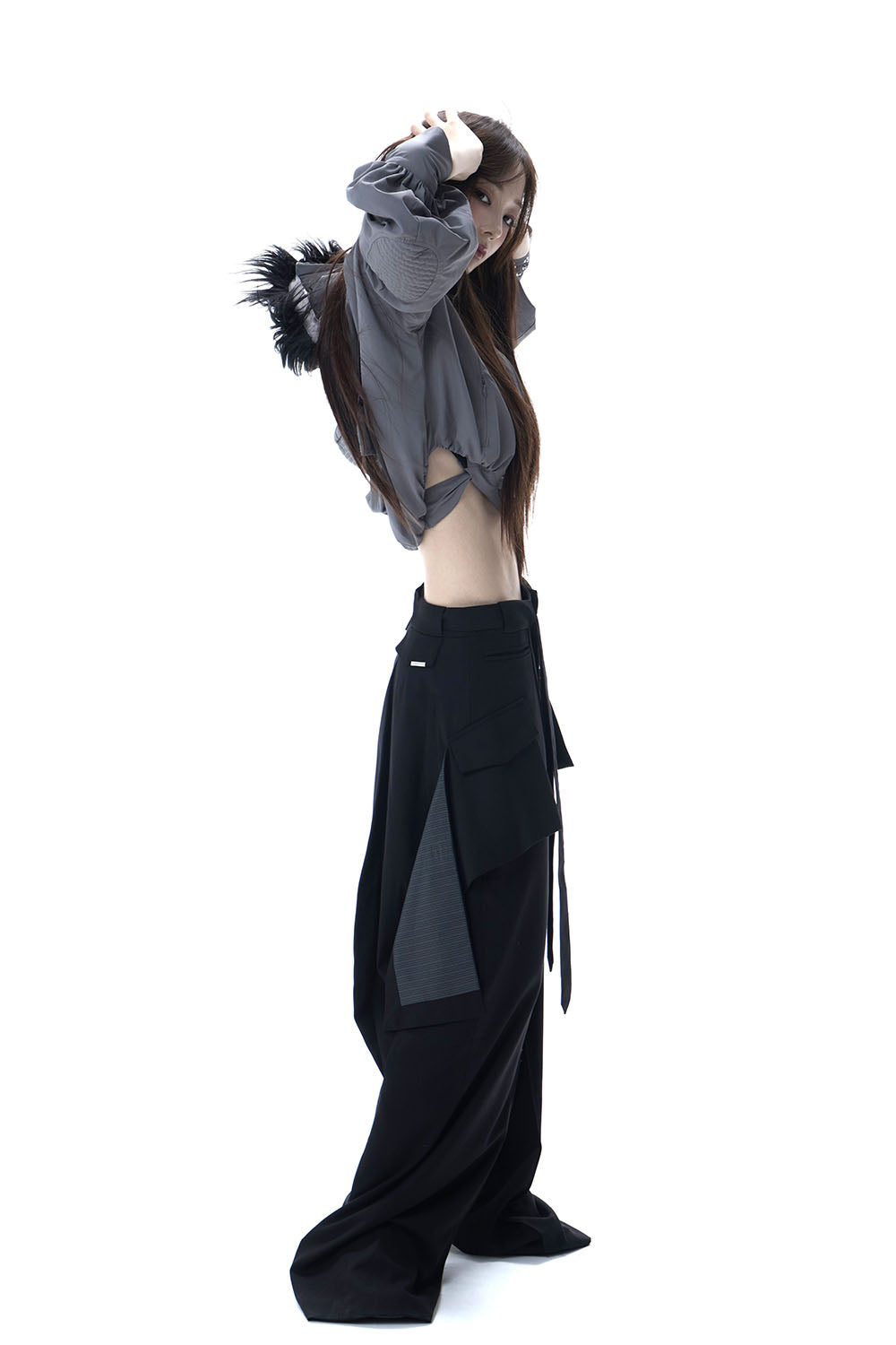 S tailored drape slacks