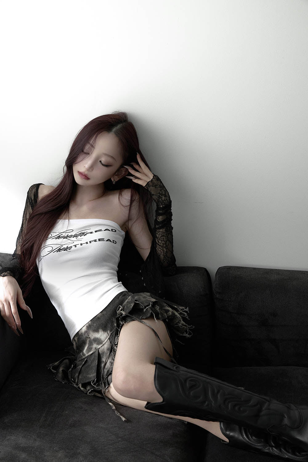 THEREDTHREAD / ザレッドスレッド】S split lace tops