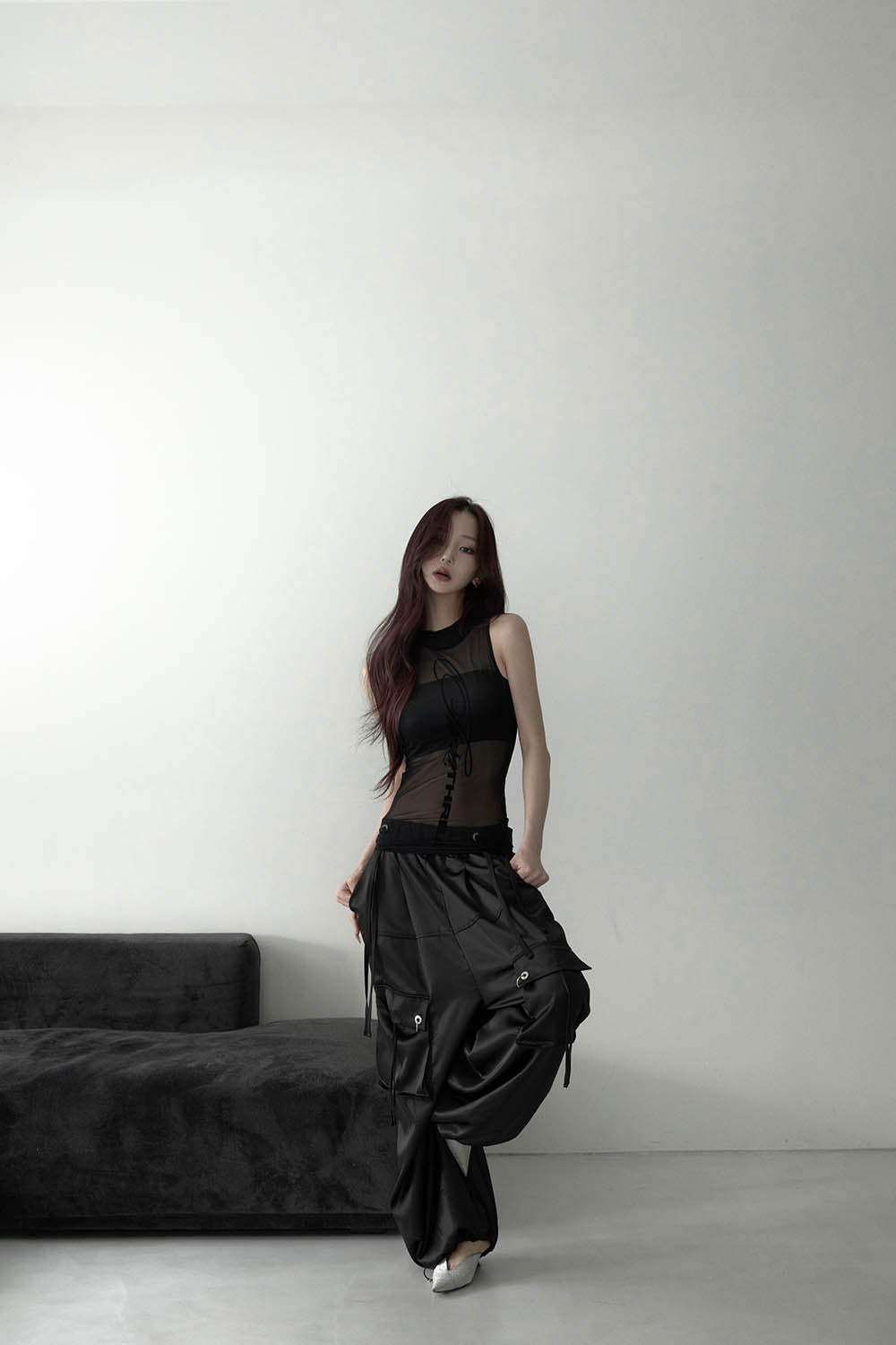 THEREDTHREAD / ザレッドスレッド】S logo hoodie tank