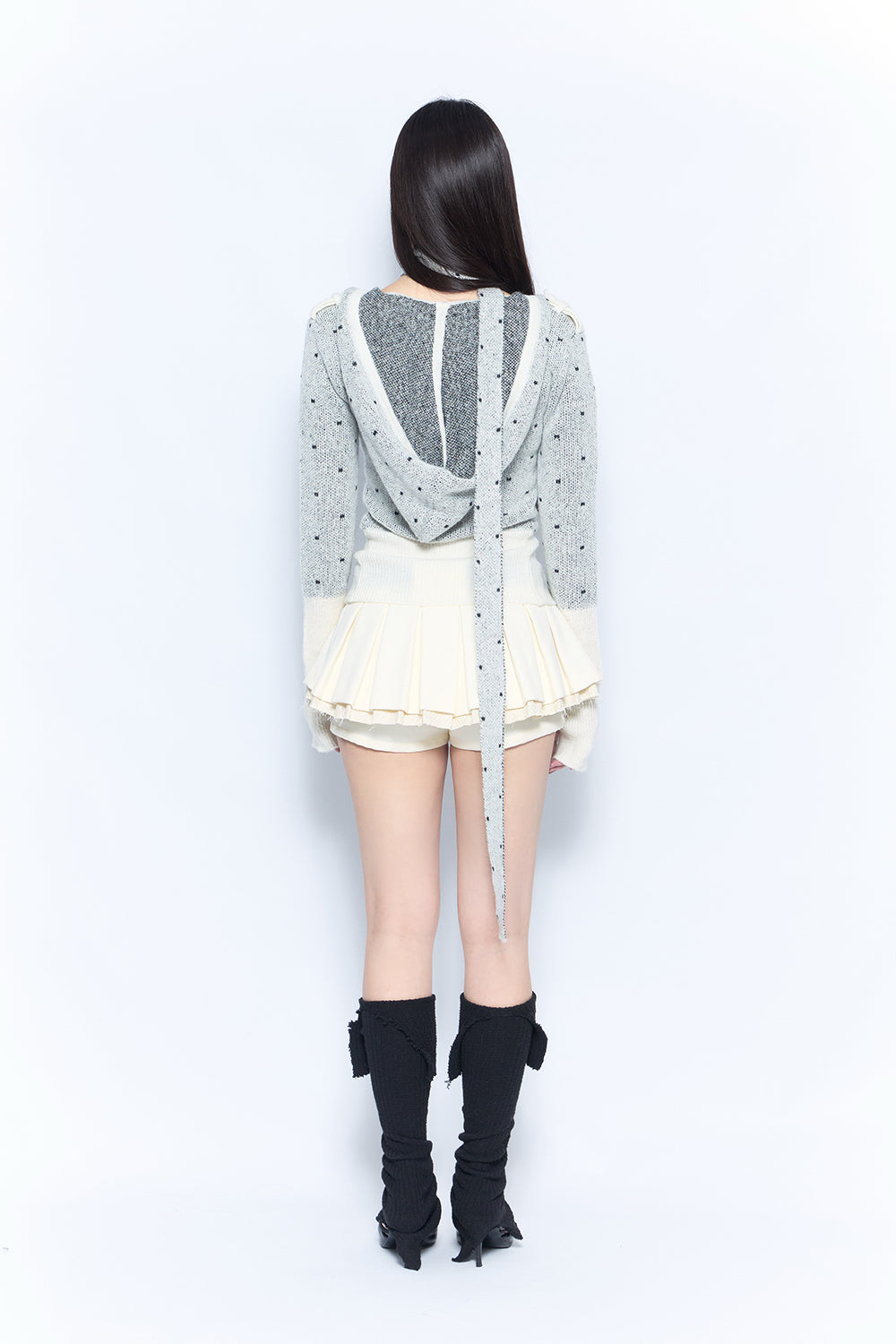 layered pleated skirt mini