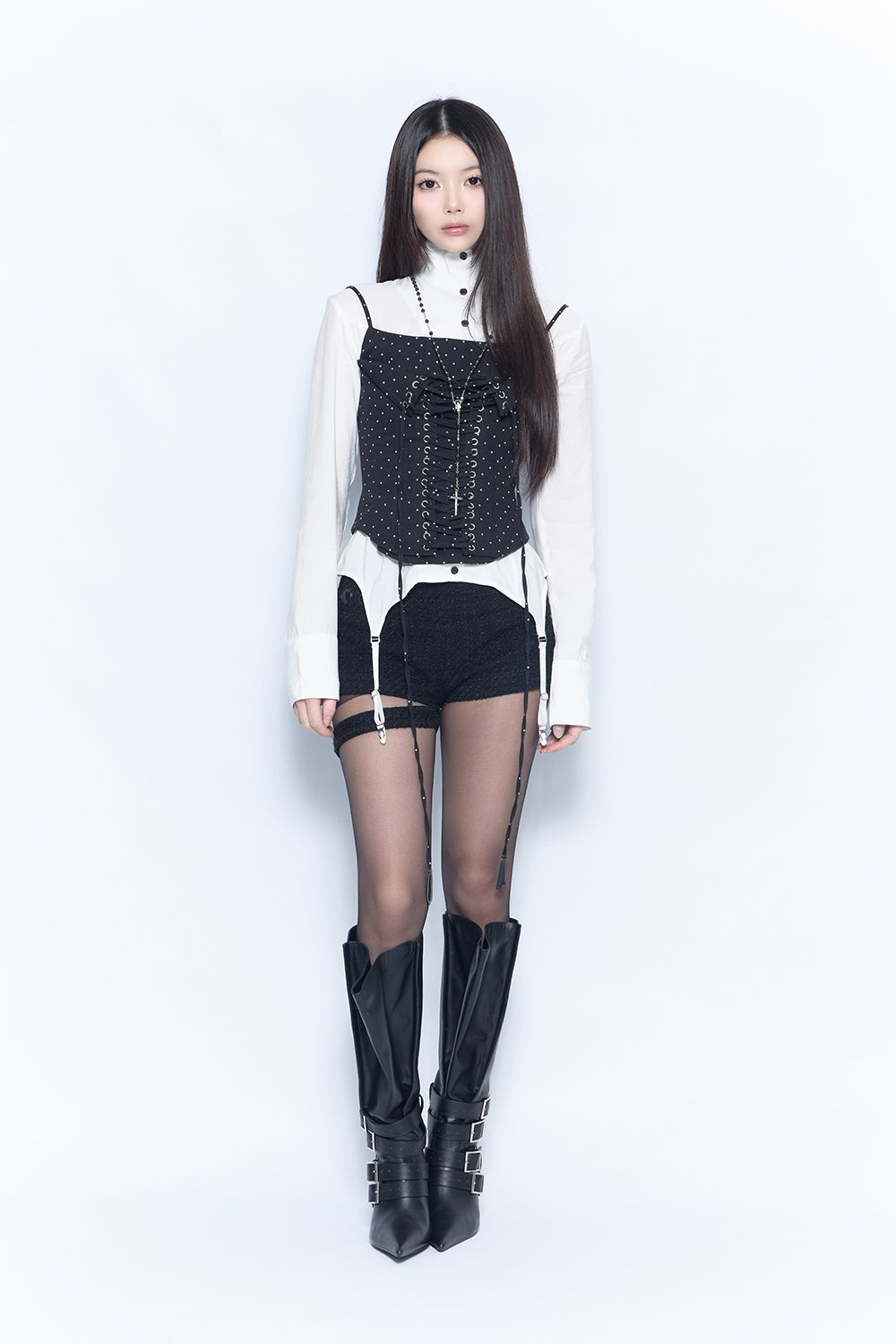 garter button shorts